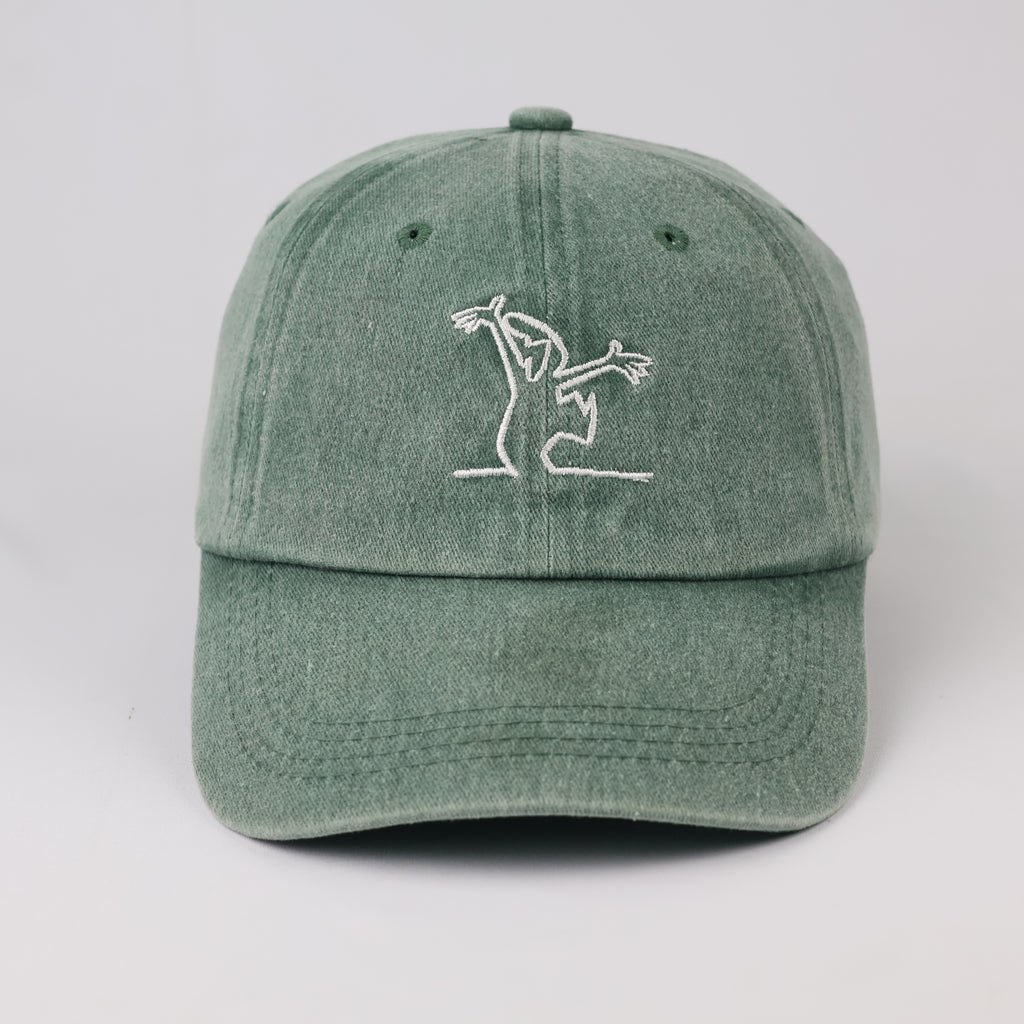 Thrifted Sage Green Graphic Dad Hat | Adjustable Size 56-58cm