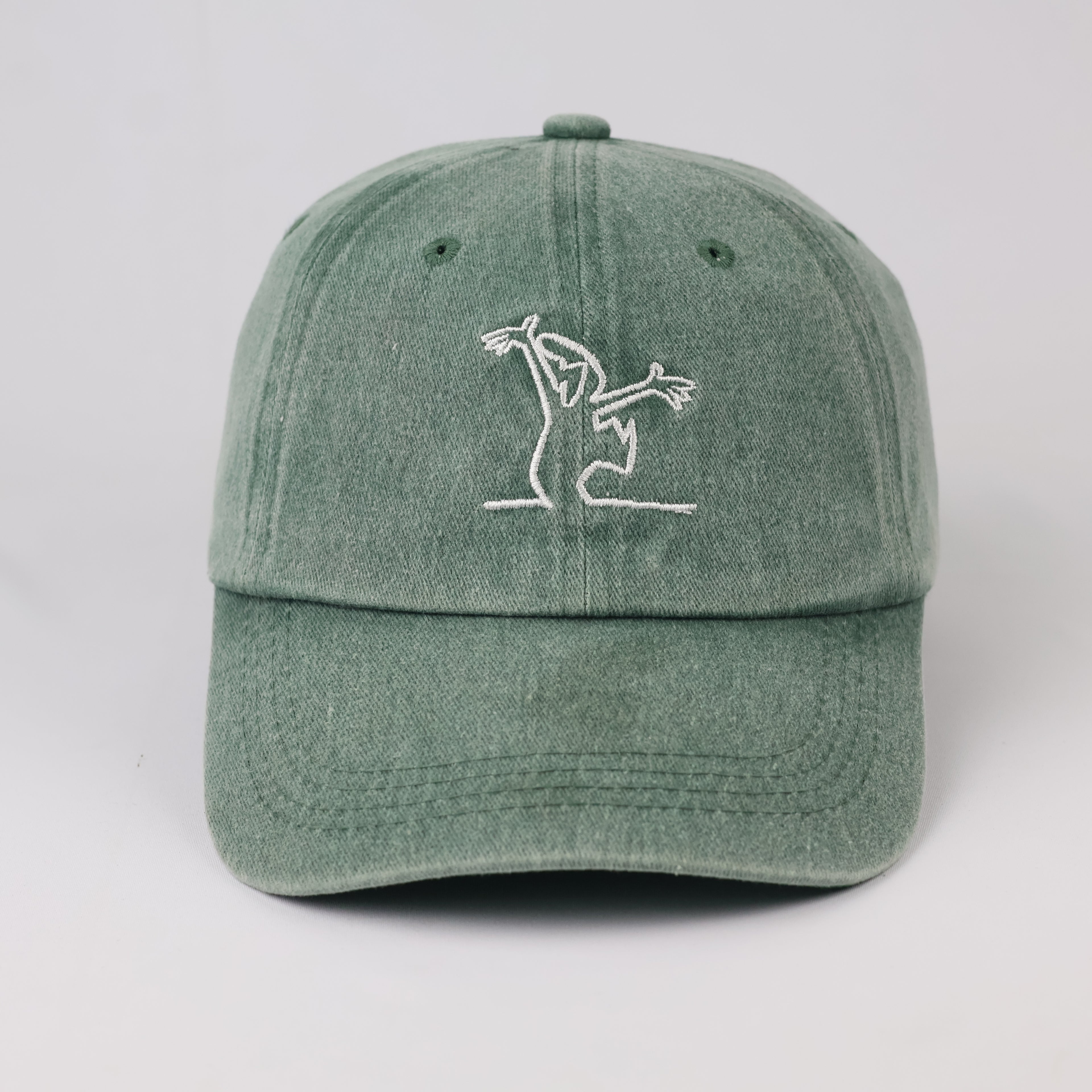 Thrifted Sage Green Graphic Dad Hat | Adjustable Size 56-58cm