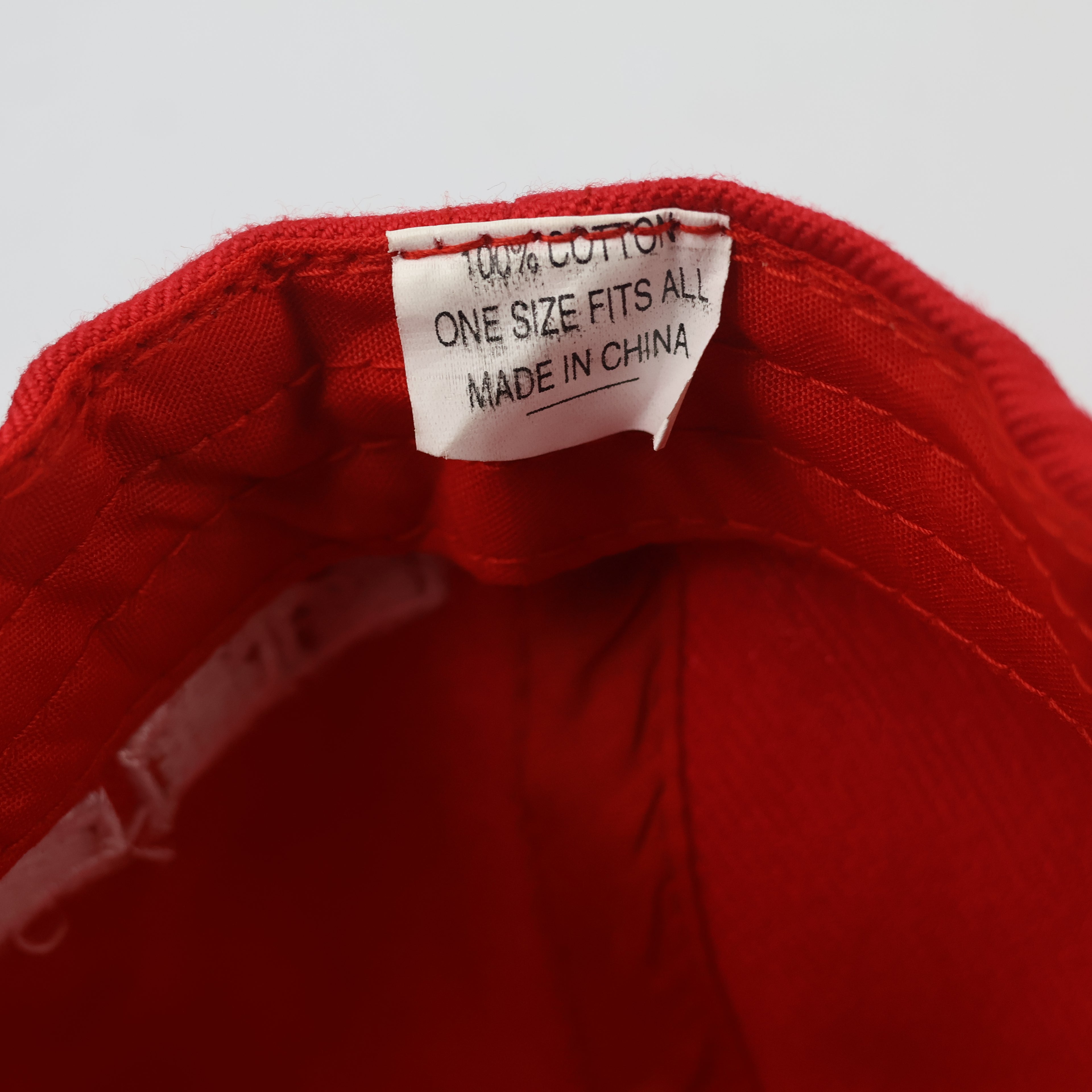 Red New York City Embroidered Thrifted Baseball Cap – Adjustable