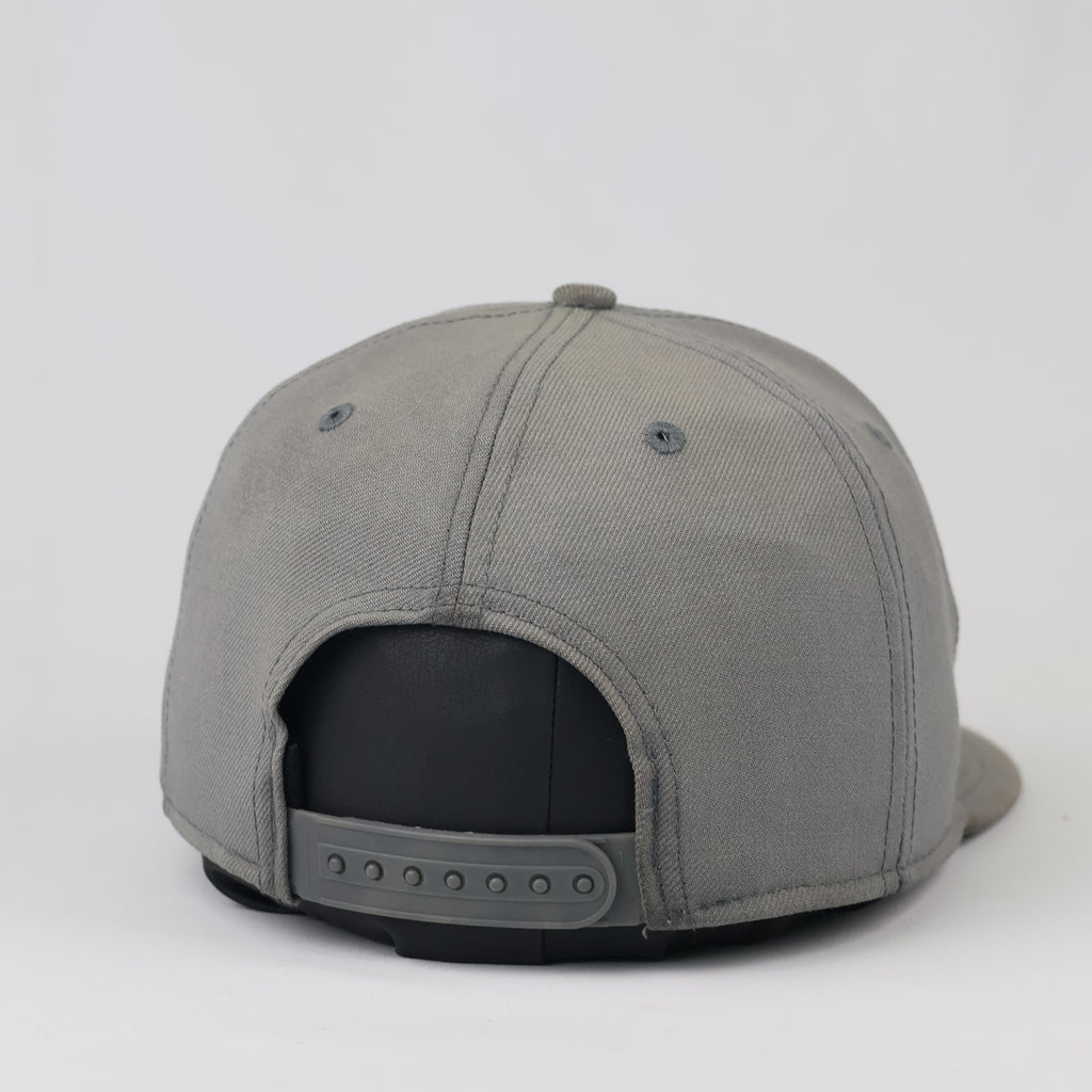Thrifted Nike Spellout Flat Brim Cap | Adjustable Grey Snapback