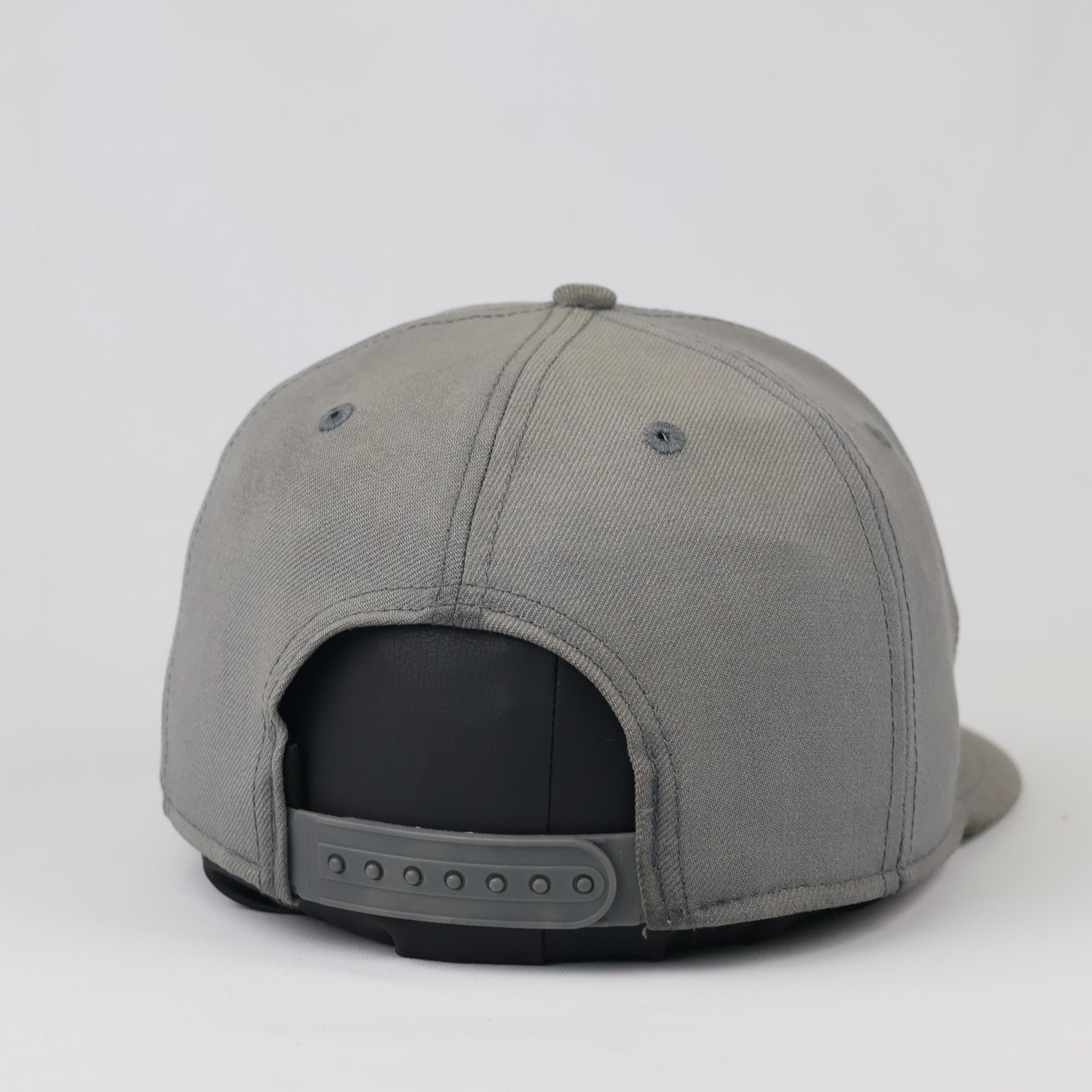 Thrifted Nike Spellout Flat Brim Cap | Adjustable Grey Snapback
