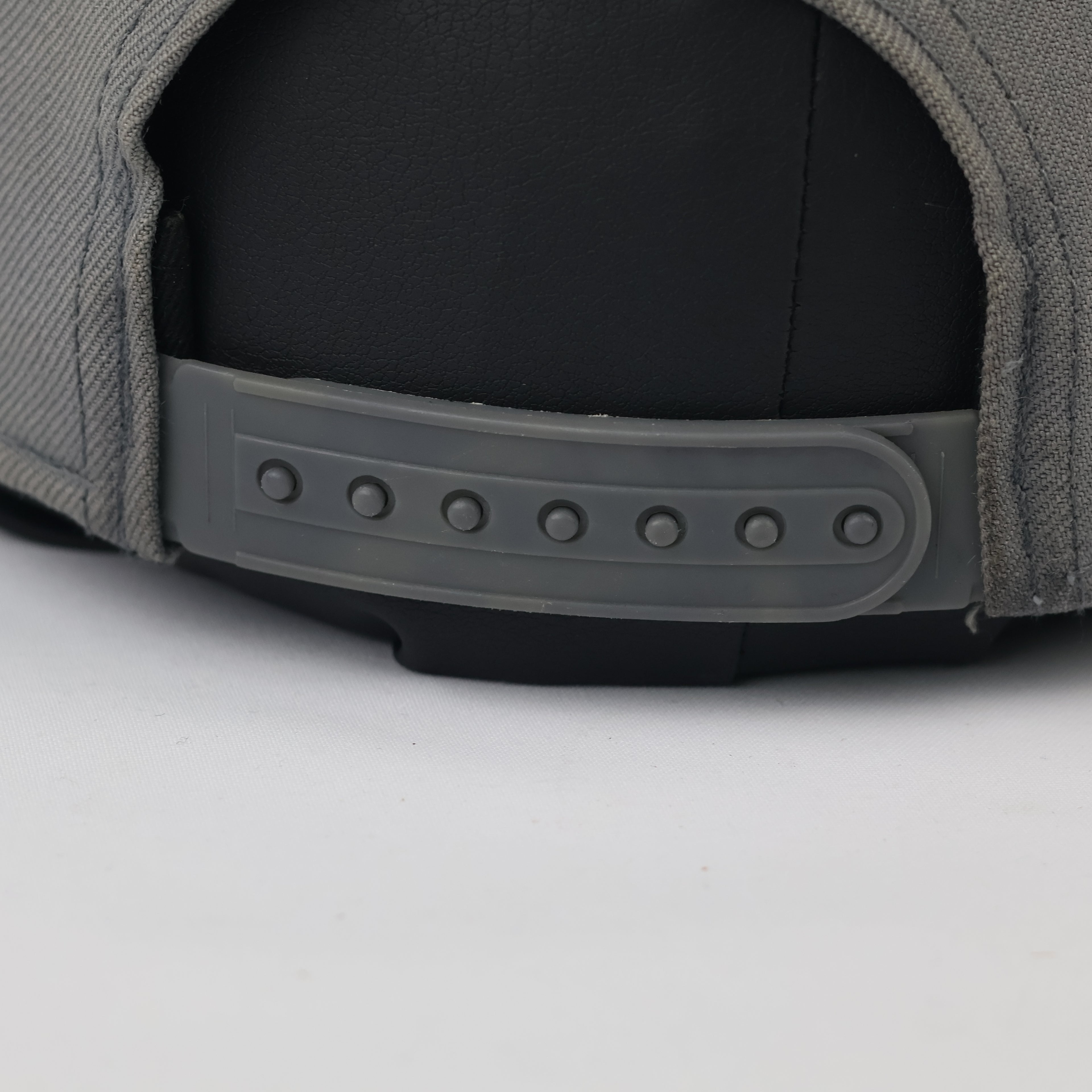 Thrifted Nike Spellout Flat Brim Cap | Adjustable Grey Snapback
