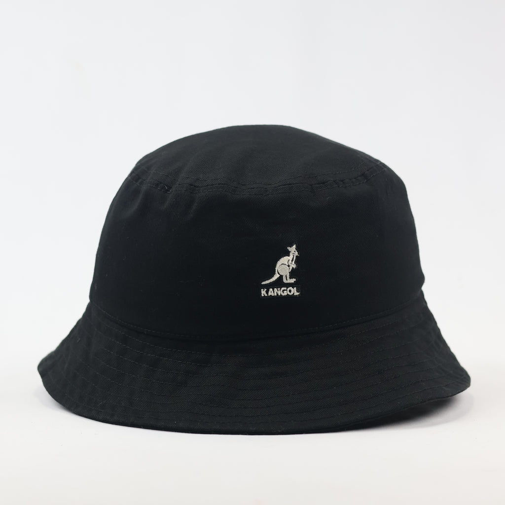 Authentic Kangol Black Thrifted Bucket Hat – Size Medium Vintage Style