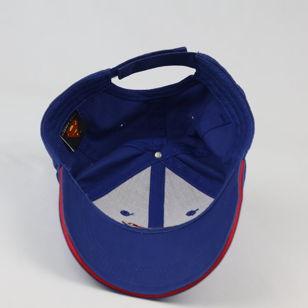 Vintage Warner Bros Superman Blue Sport Cap - DC Comics Dad Hat