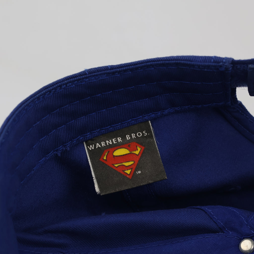 Vintage Warner Bros Superman Blue Sport Cap - DC Comics Dad Hat