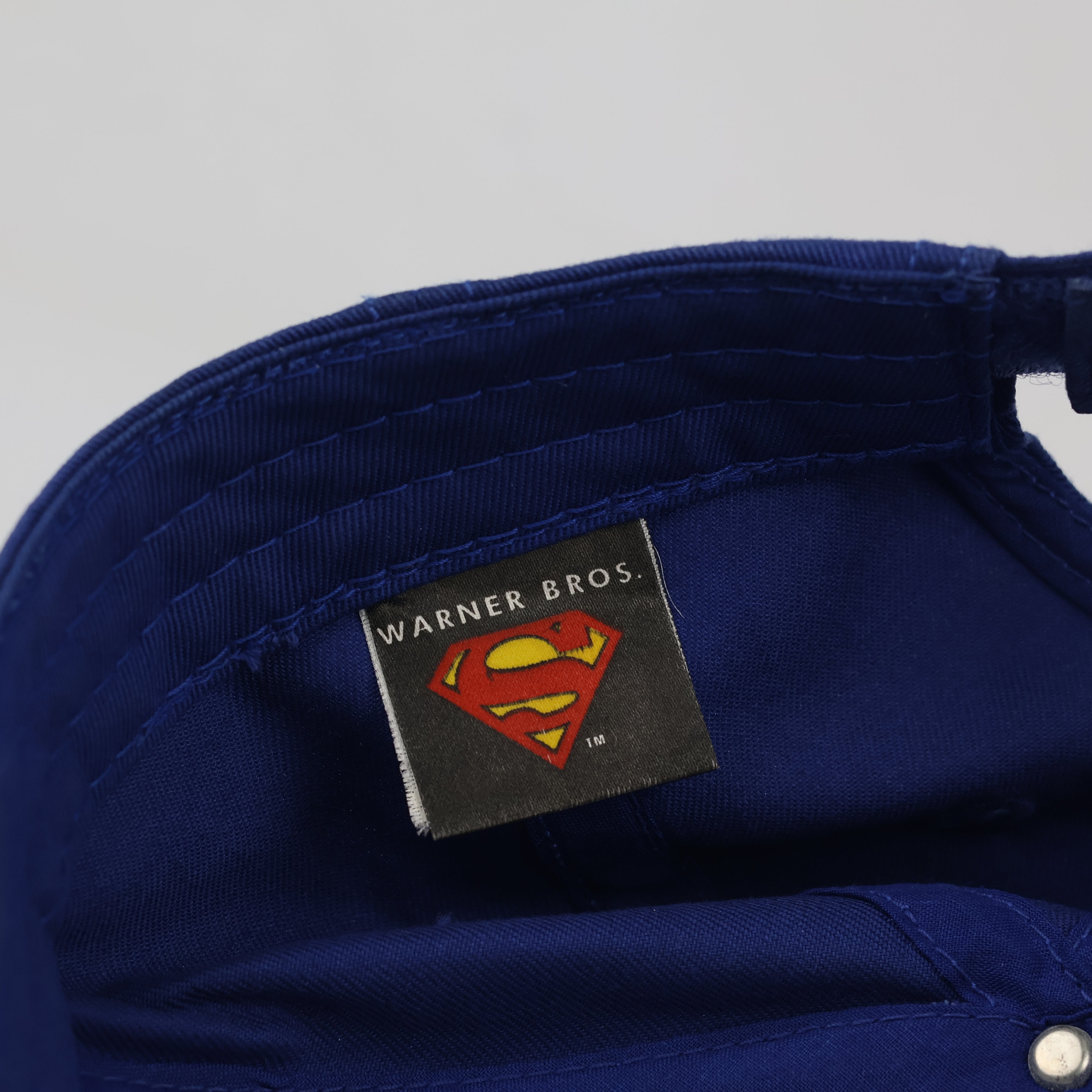 Vintage Warner Bros Superman Blue Sport Cap - DC Comics Dad Hat