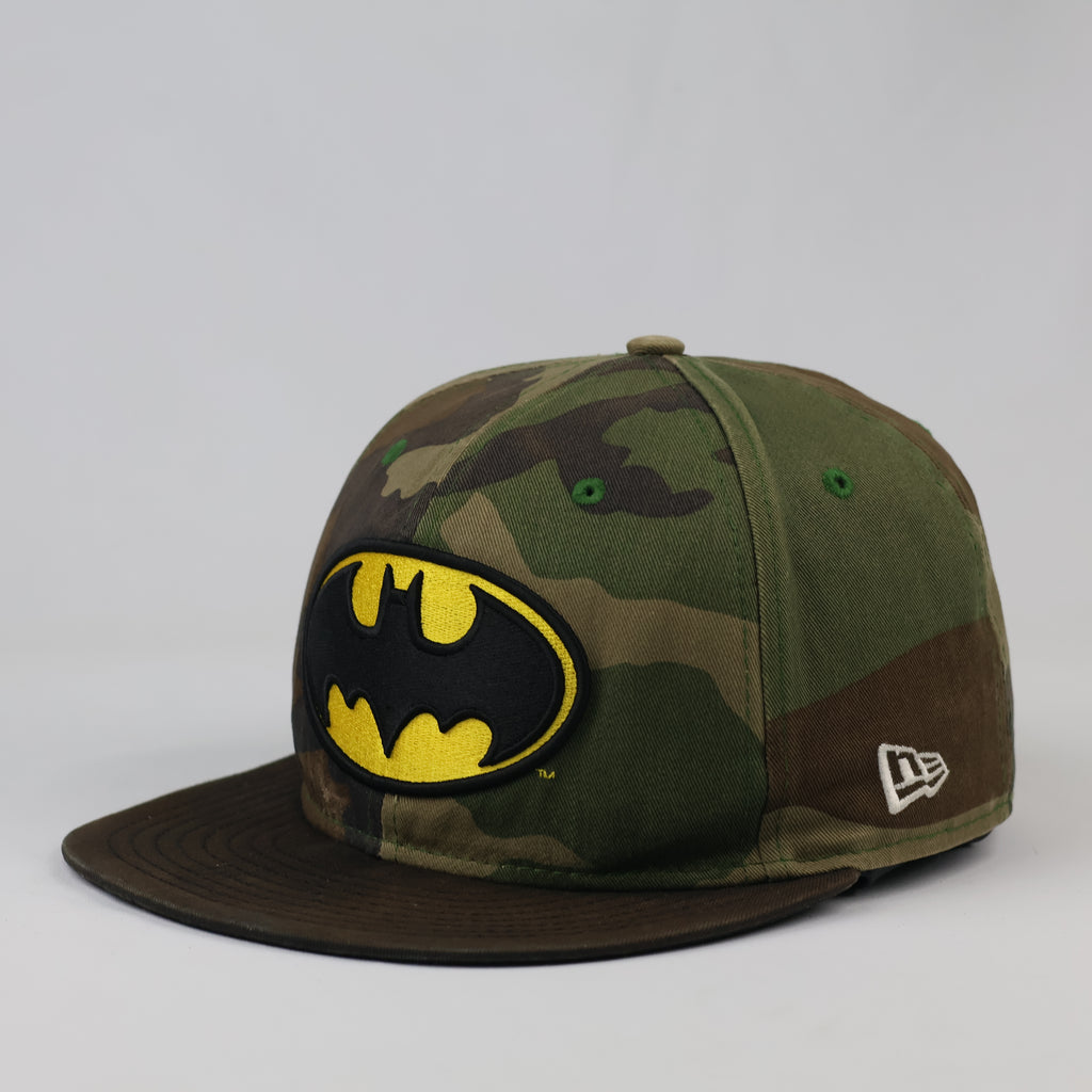New Era 9FIFTY Batman Embroidered Hat | Thrifted Camo Snapback 57-59cm