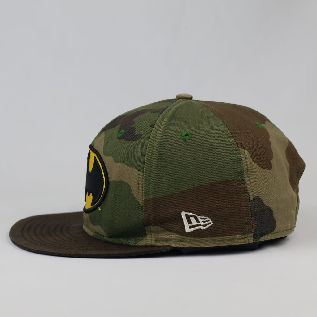 New Era 9FIFTY Batman Embroidered Hat | Thrifted Camo Snapback 57-59cm