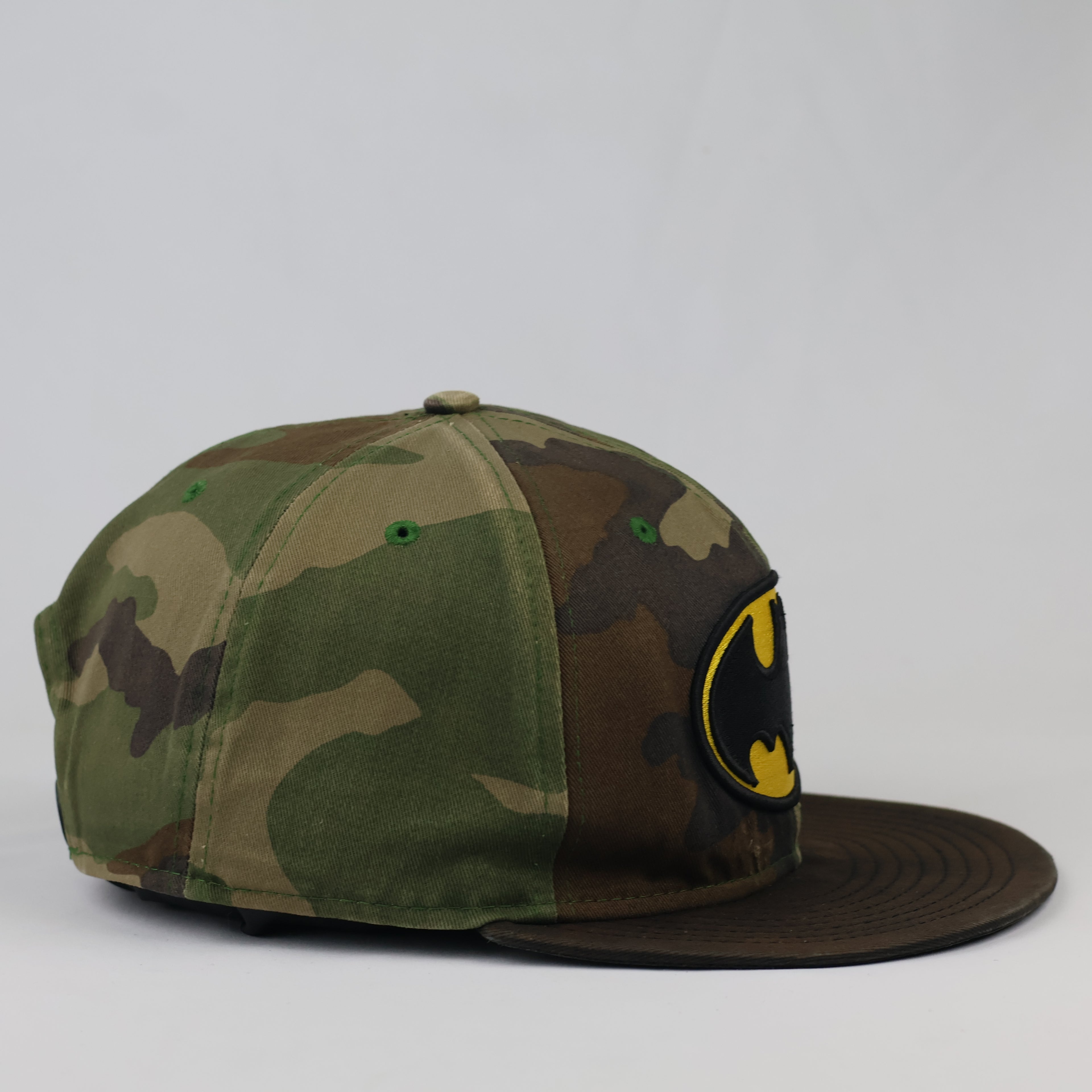 New Era 9FIFTY Batman Embroidered Hat | Thrifted Camo Snapback 57-59cm