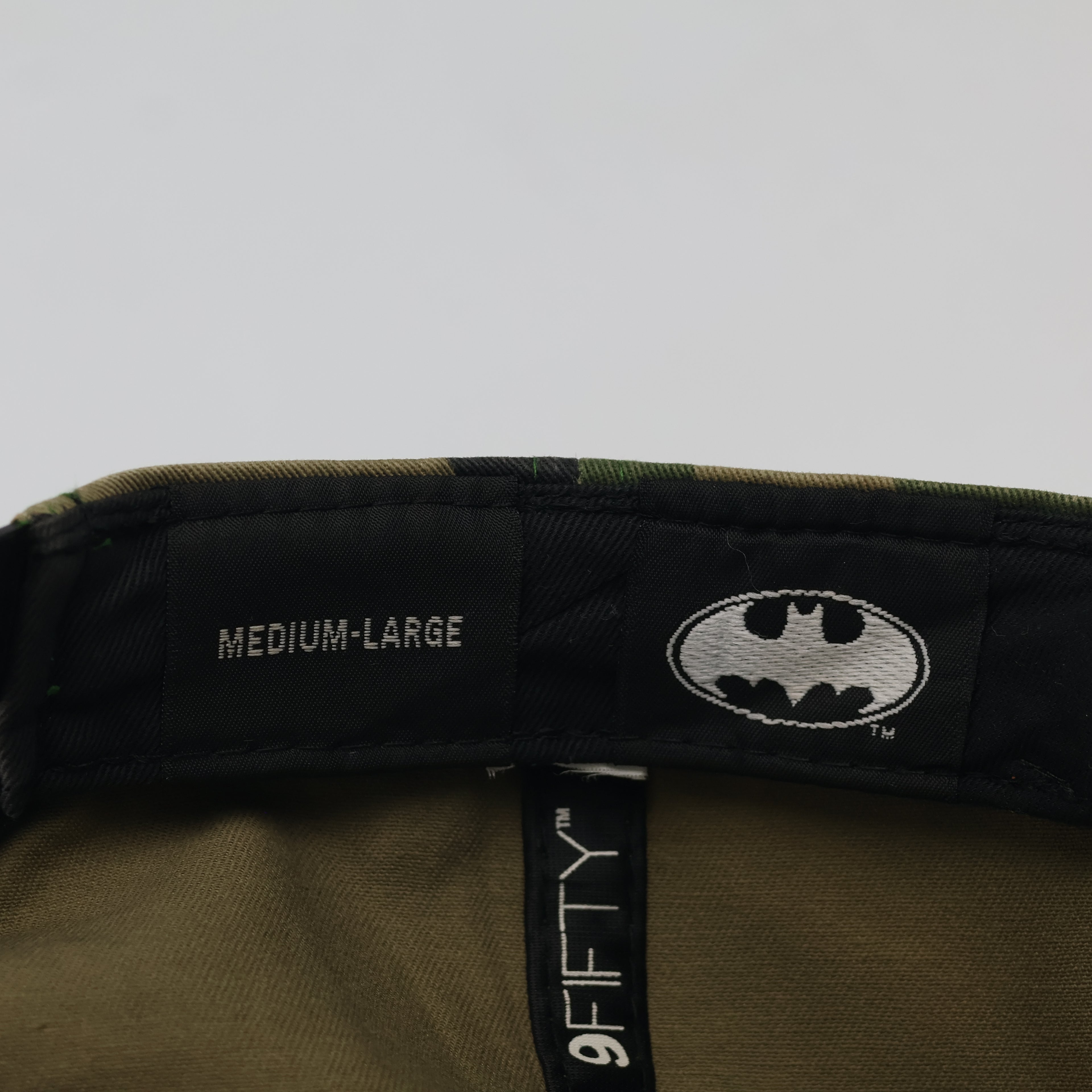 New Era 9FIFTY Batman Embroidered Hat | Thrifted Camo Snapback 57-59cm