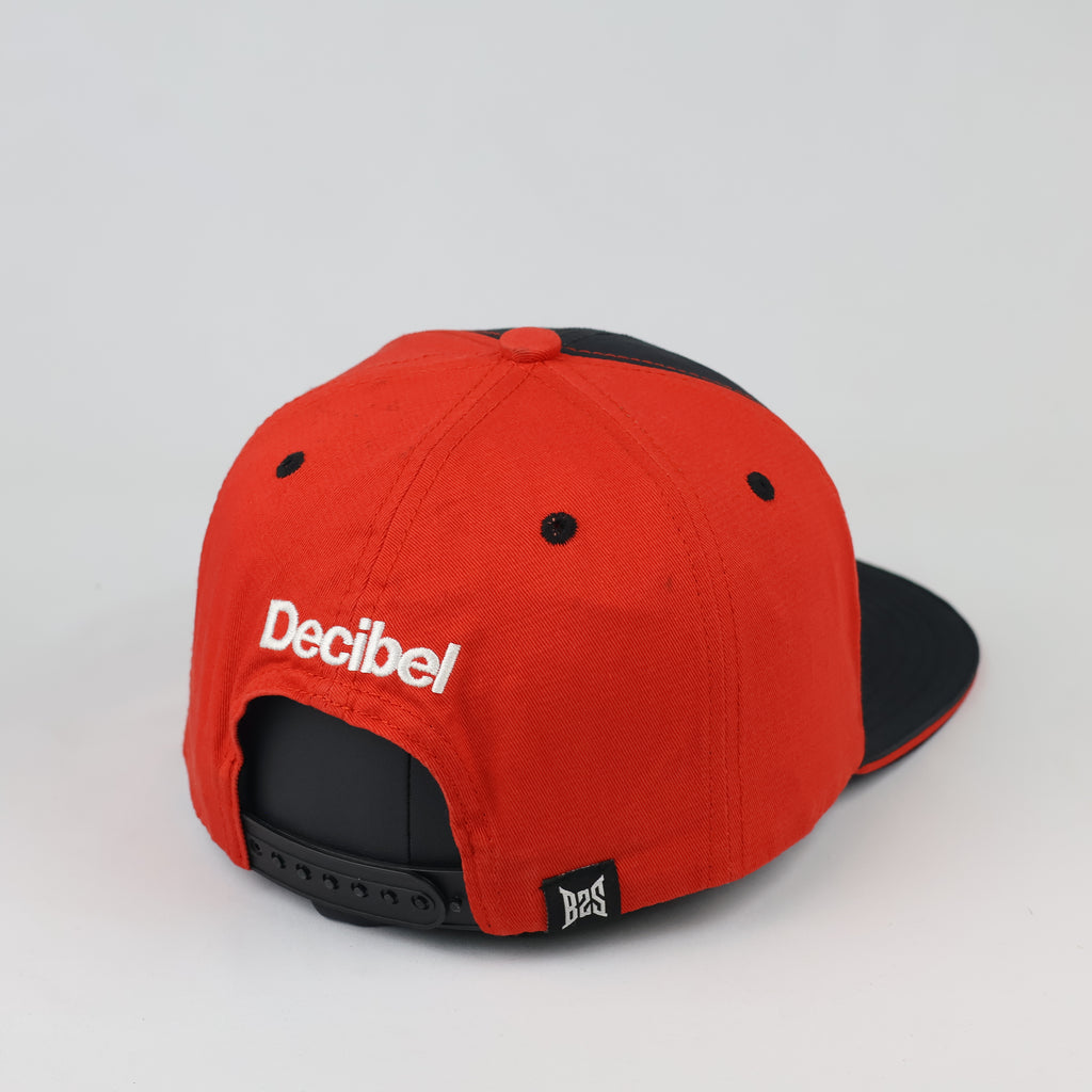 Decibel B2S Embroidered Logo Hat | Thrifted Retro Red & Navy Cap 57-59 cm