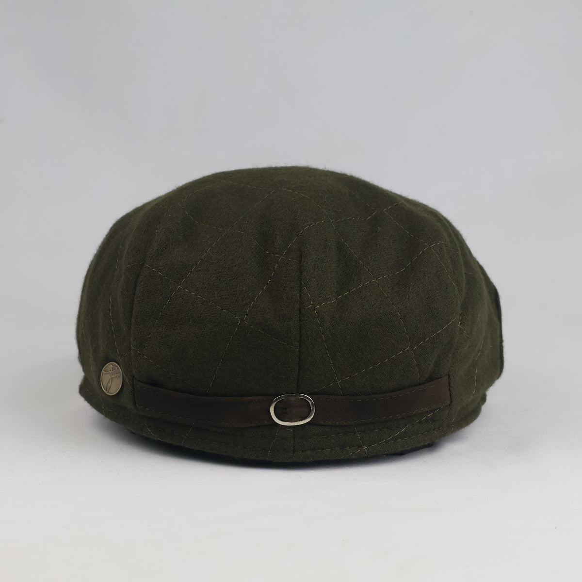 Thrifted Diamond Quilted Ivy Cap Green & Brown (56-57cm) | 10520