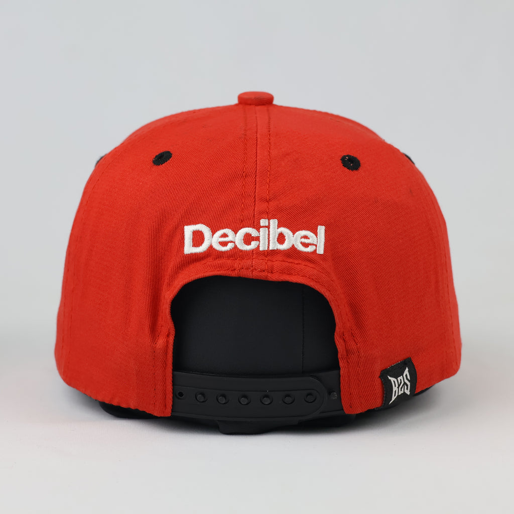Decibel B2S Embroidered Logo Hat | Thrifted Retro Red & Navy Cap 57-59 cm
