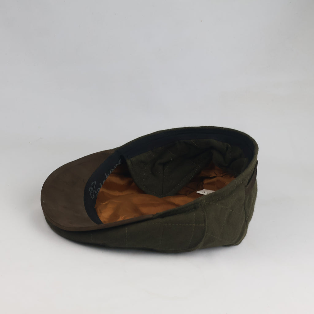 Thrifted Diamond Quilted Ivy Cap Green & Brown (56-57cm) | 10520