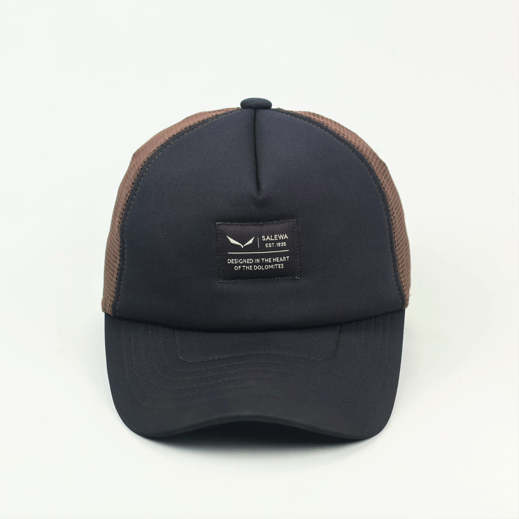 Salewa "Dolomites" Trucker Hat – Navy & Brown Mesh Cap