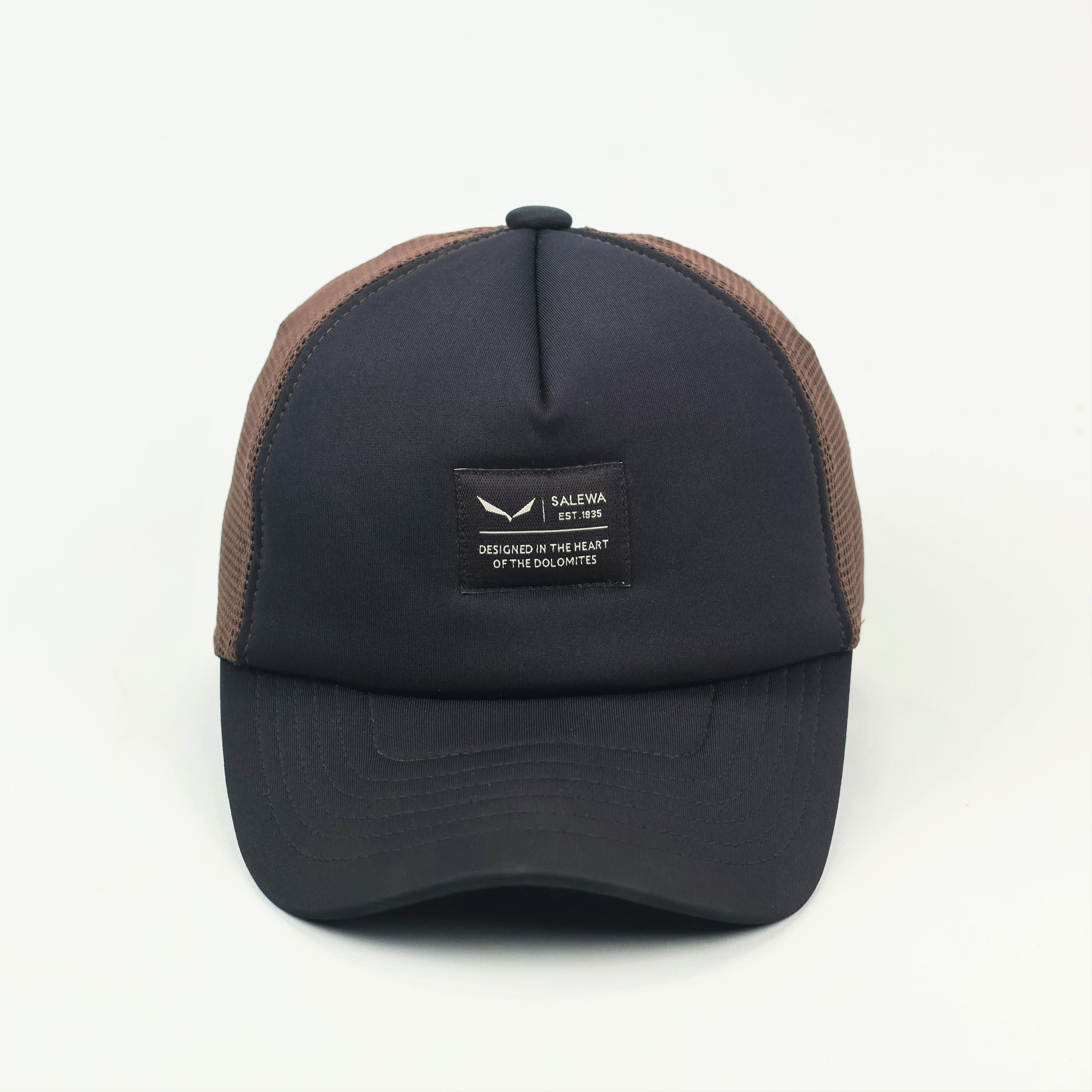 Salewa "Dolomites" Trucker Hat – Navy & Brown Mesh Cap