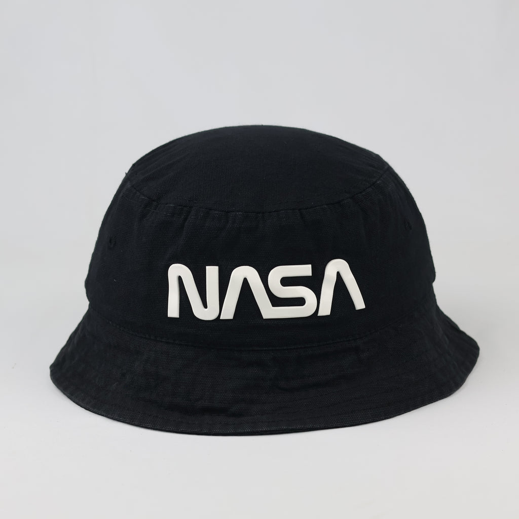 Vintage Style NASA Black Bucket Hat - Sinsay Men's Collection Cap