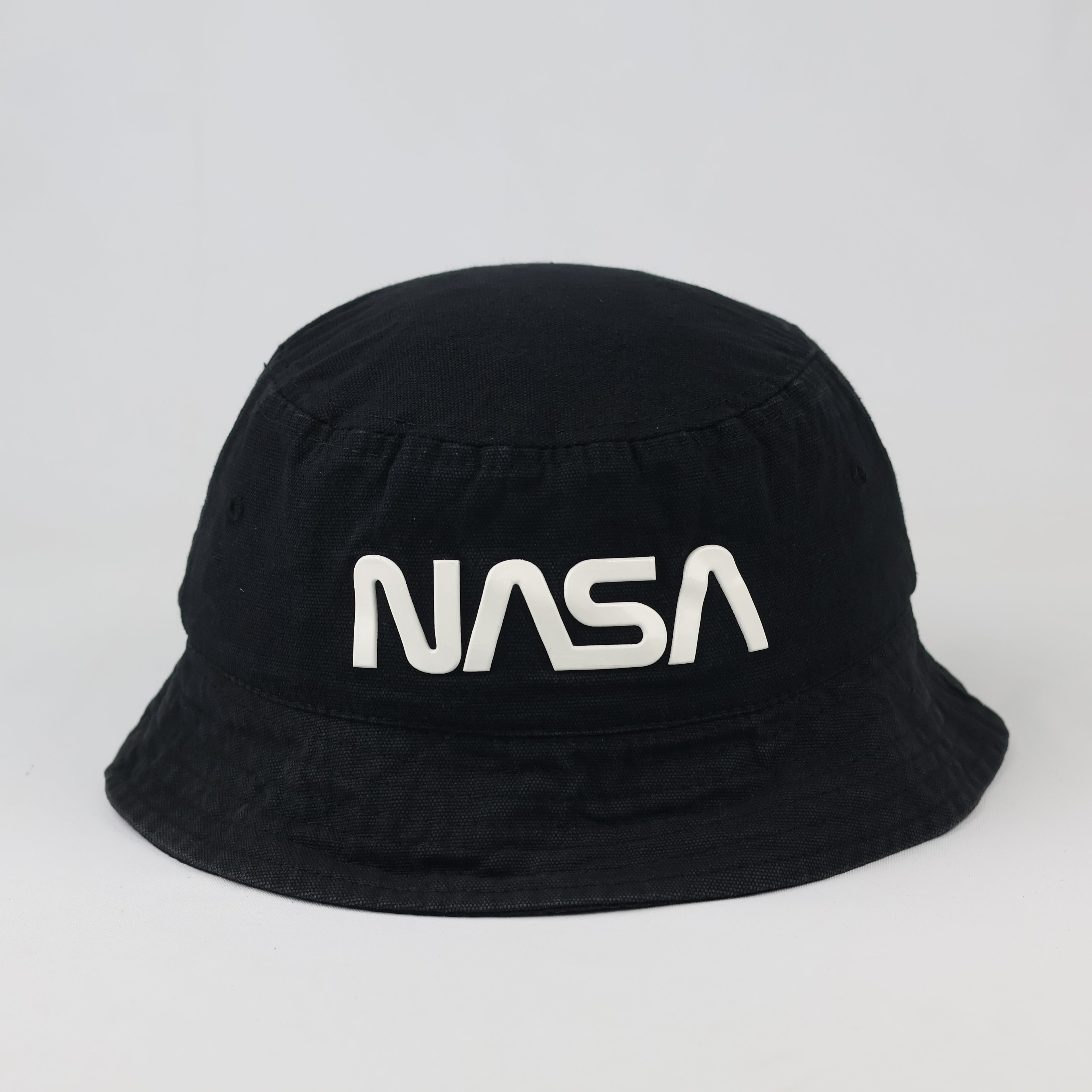 Vintage Style NASA Black Bucket Hat - Sinsay Men's Collection Cap