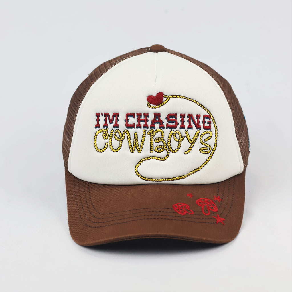 Unique Western Graphic Snapback – Embroidered Cowboy Trucker Cap