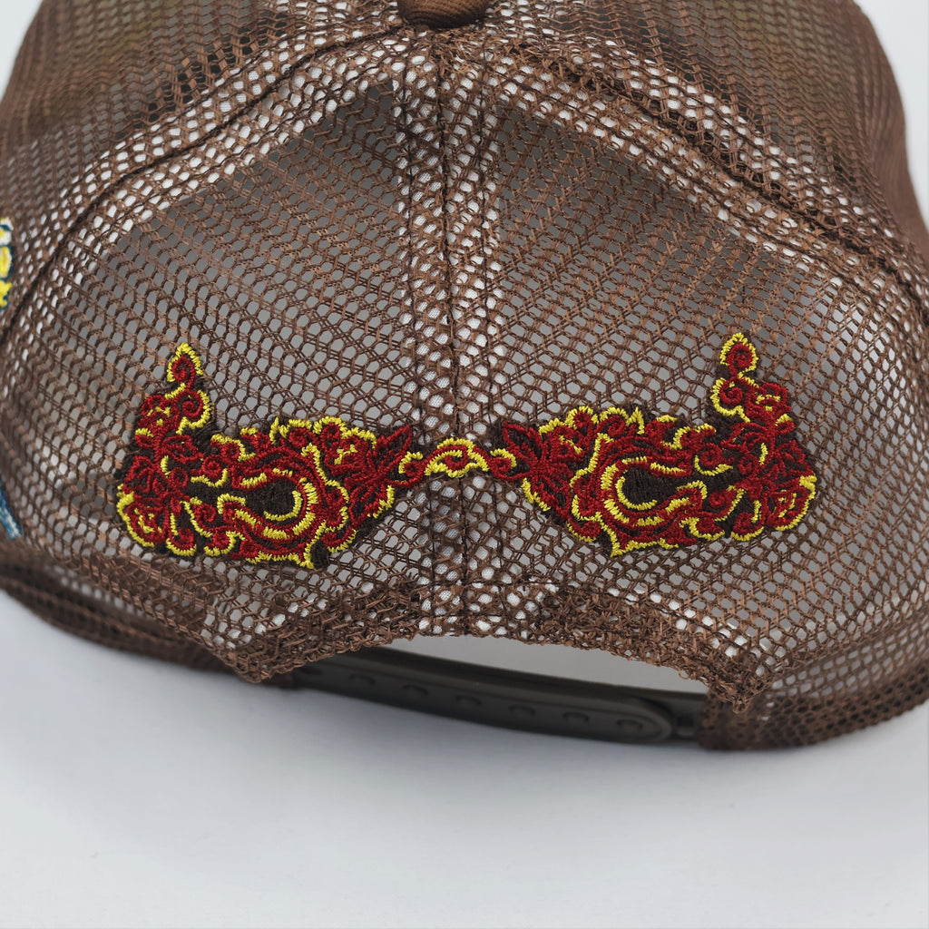 Unique Western Graphic Snapback – Embroidered Cowboy Trucker Cap