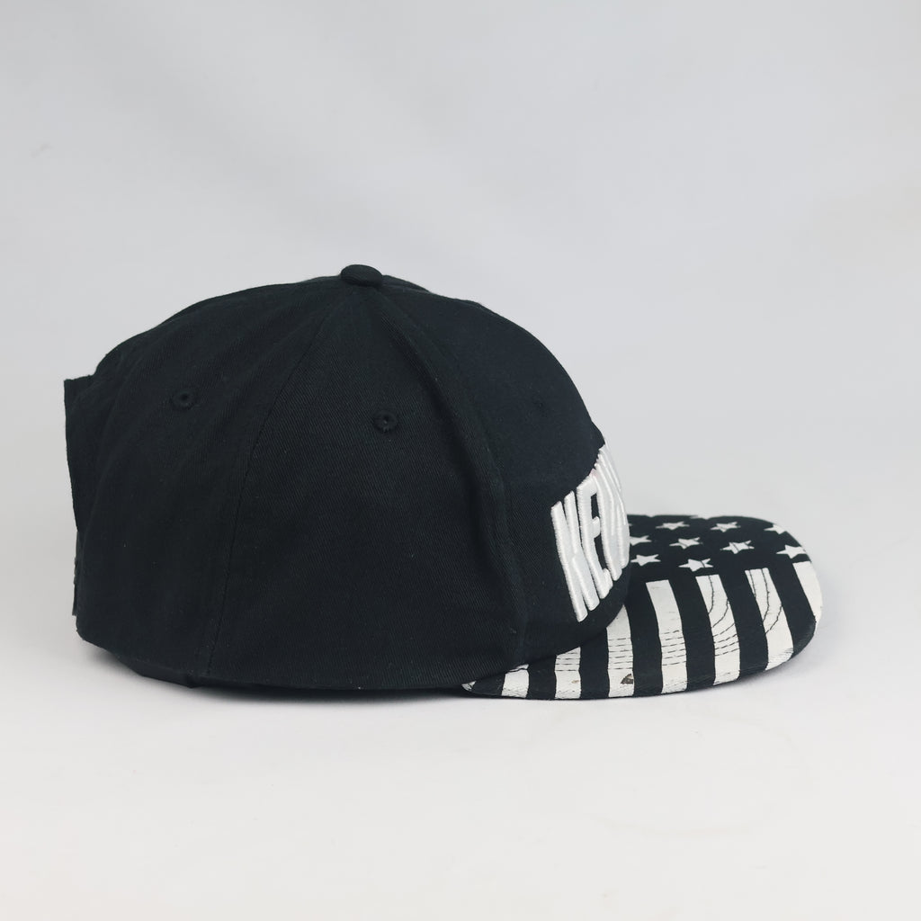 Thrifted Black New York USA Flag Brim Baseball Cap (58cm) | 10501