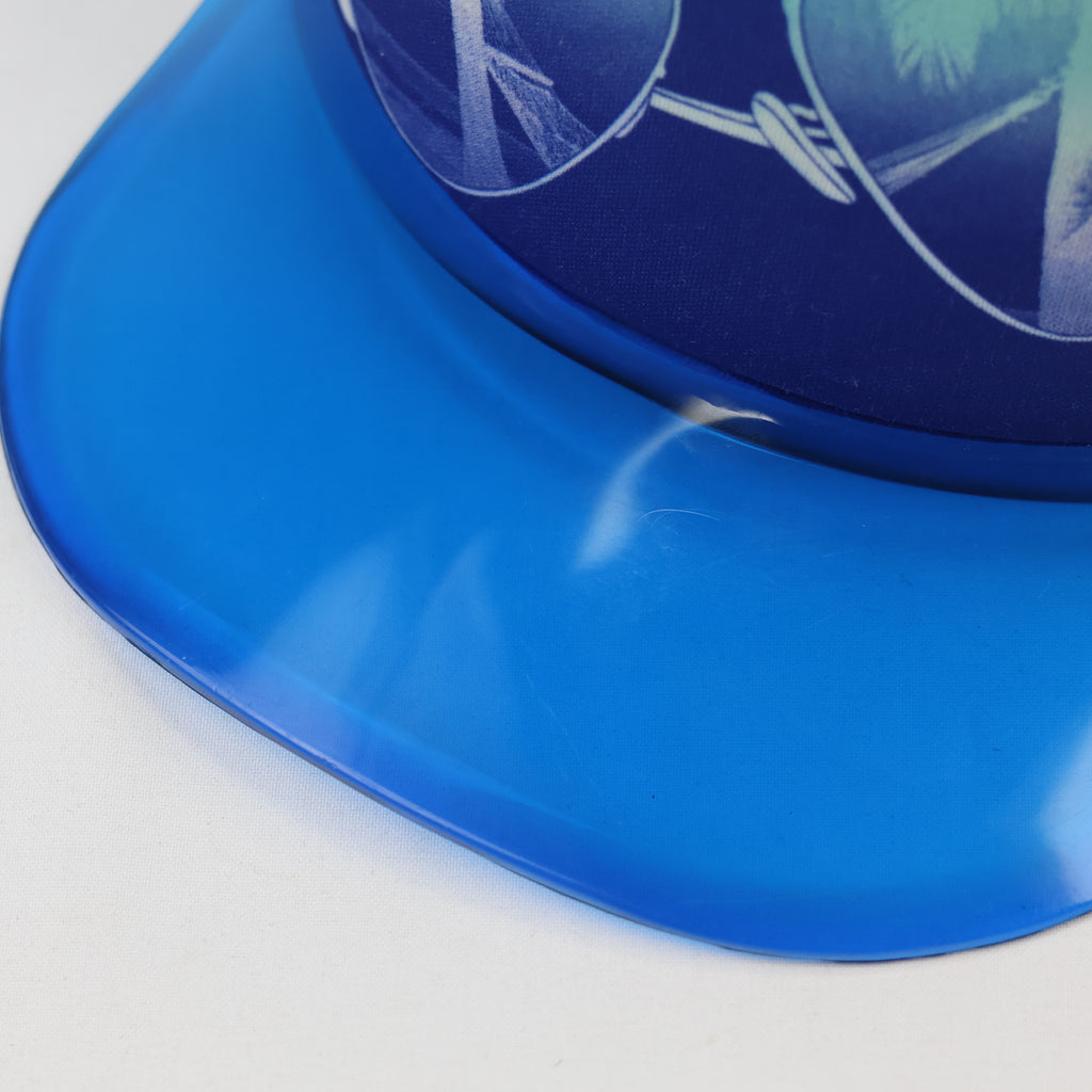 Unisex Adidas Neo Blue Thrifted Trucker Hat with Transparent Visor