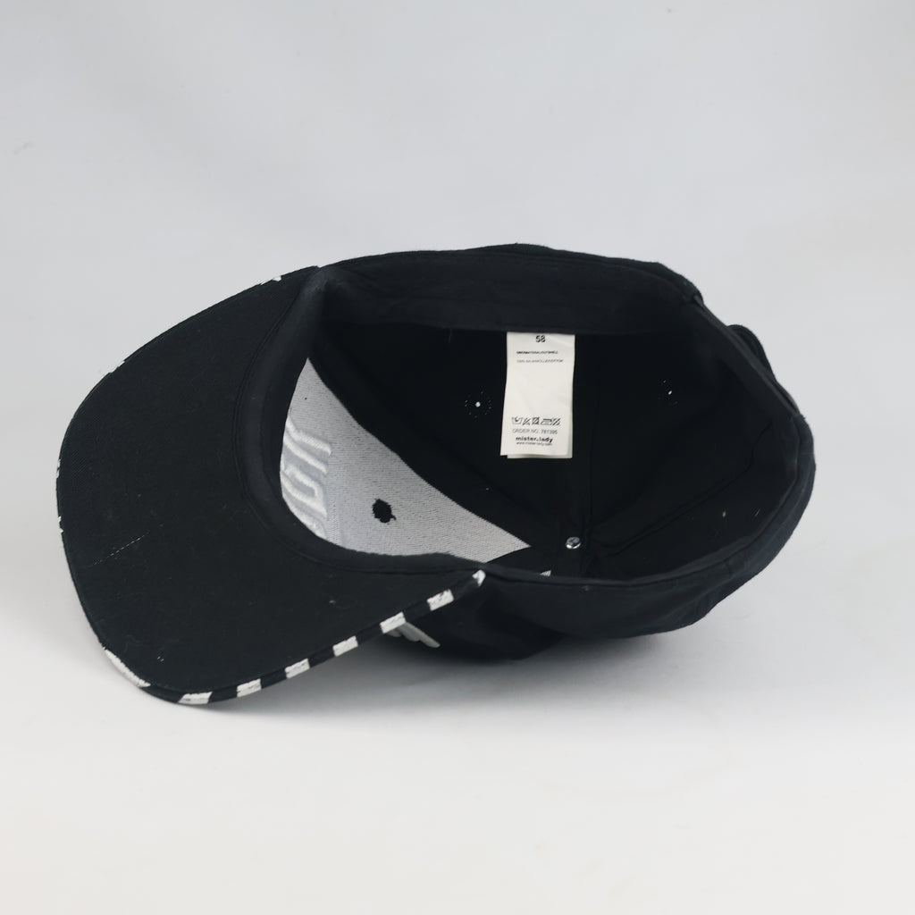 Thrifted Black New York USA Flag Brim Baseball Cap (58cm) | 10501