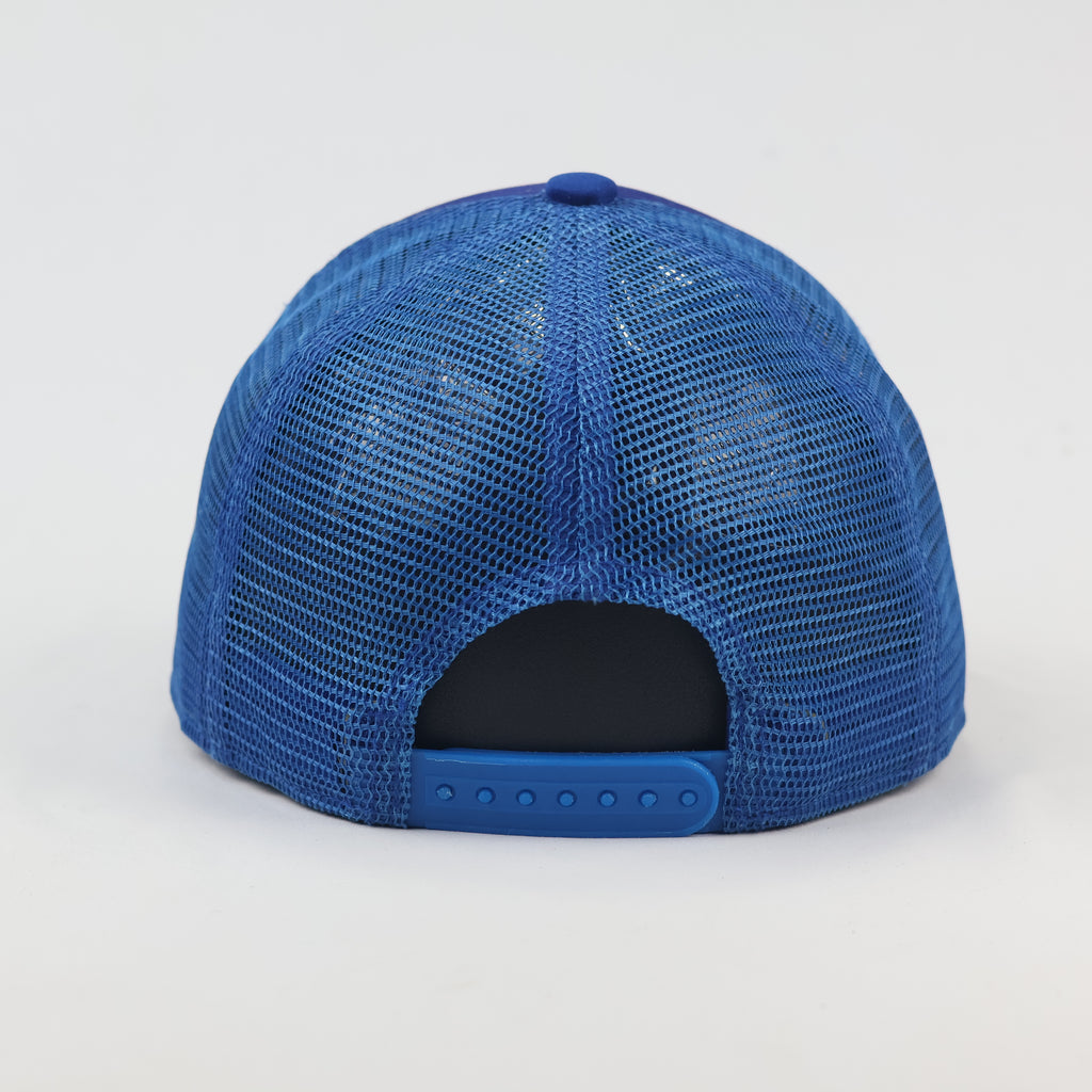 Unisex Adidas Neo Blue Thrifted Trucker Hat with Transparent Visor