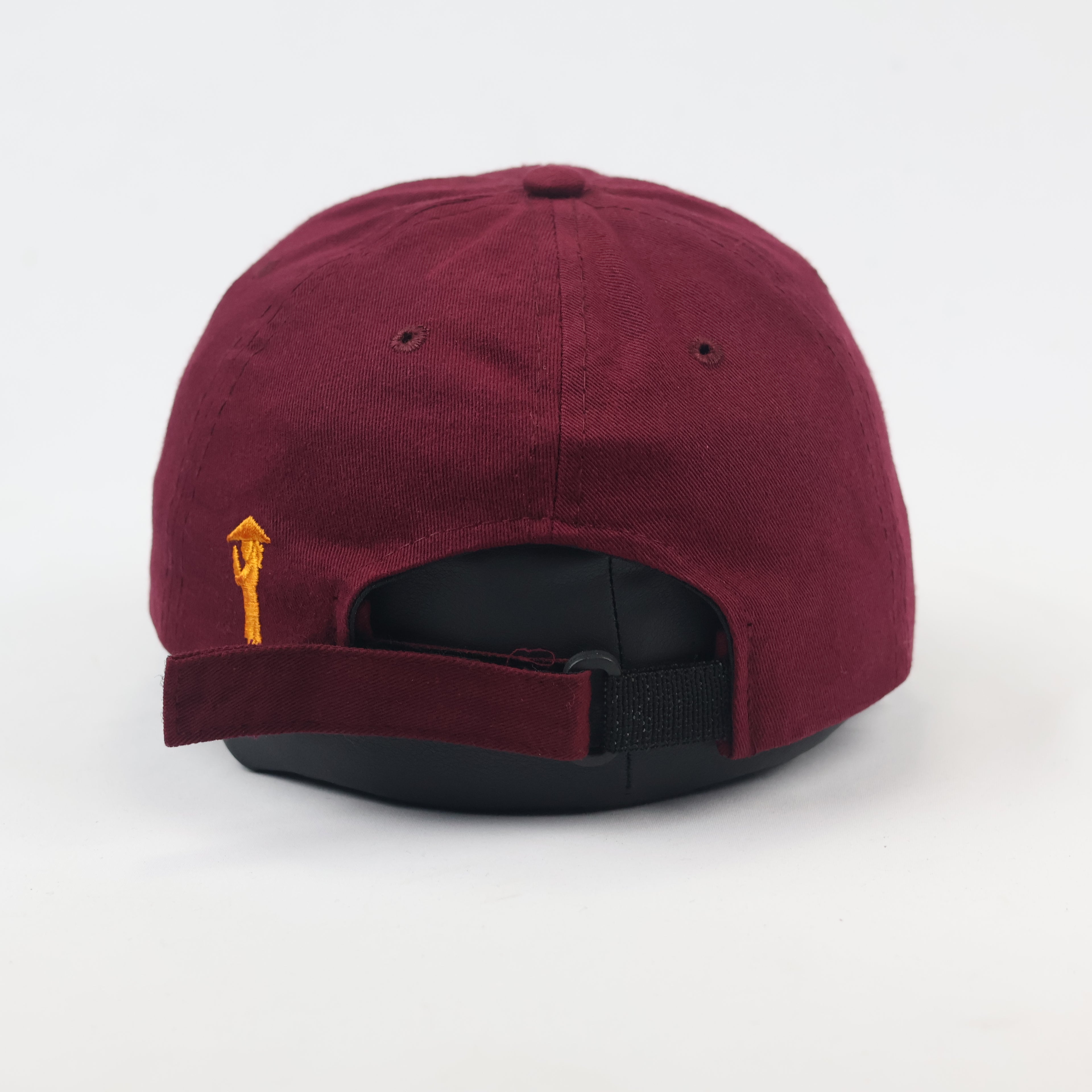 Burgundy Bambou Embroidered Cap – Big Cat Logo Baseball Hat