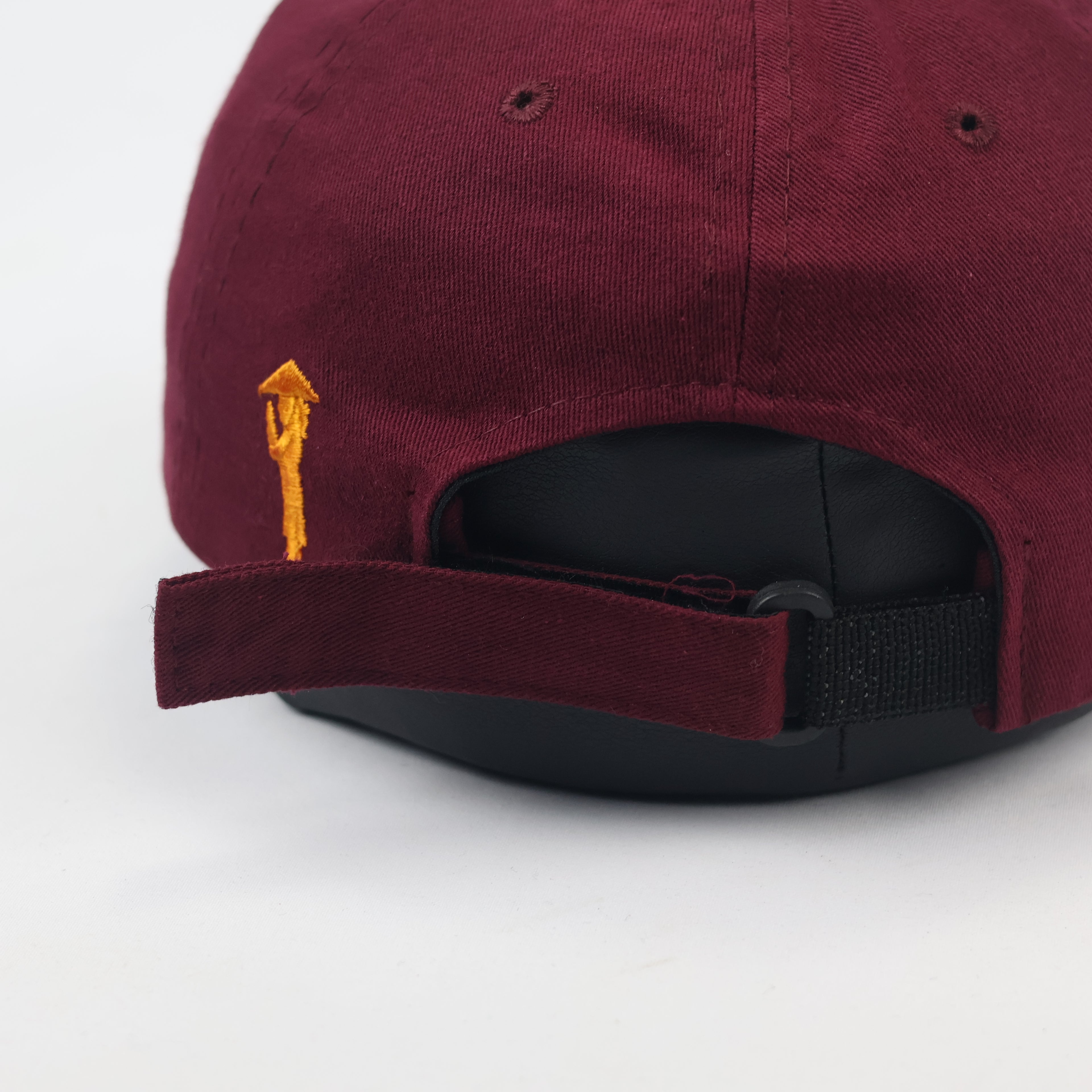 Burgundy Bambou Embroidered Cap – Big Cat Logo Baseball Hat