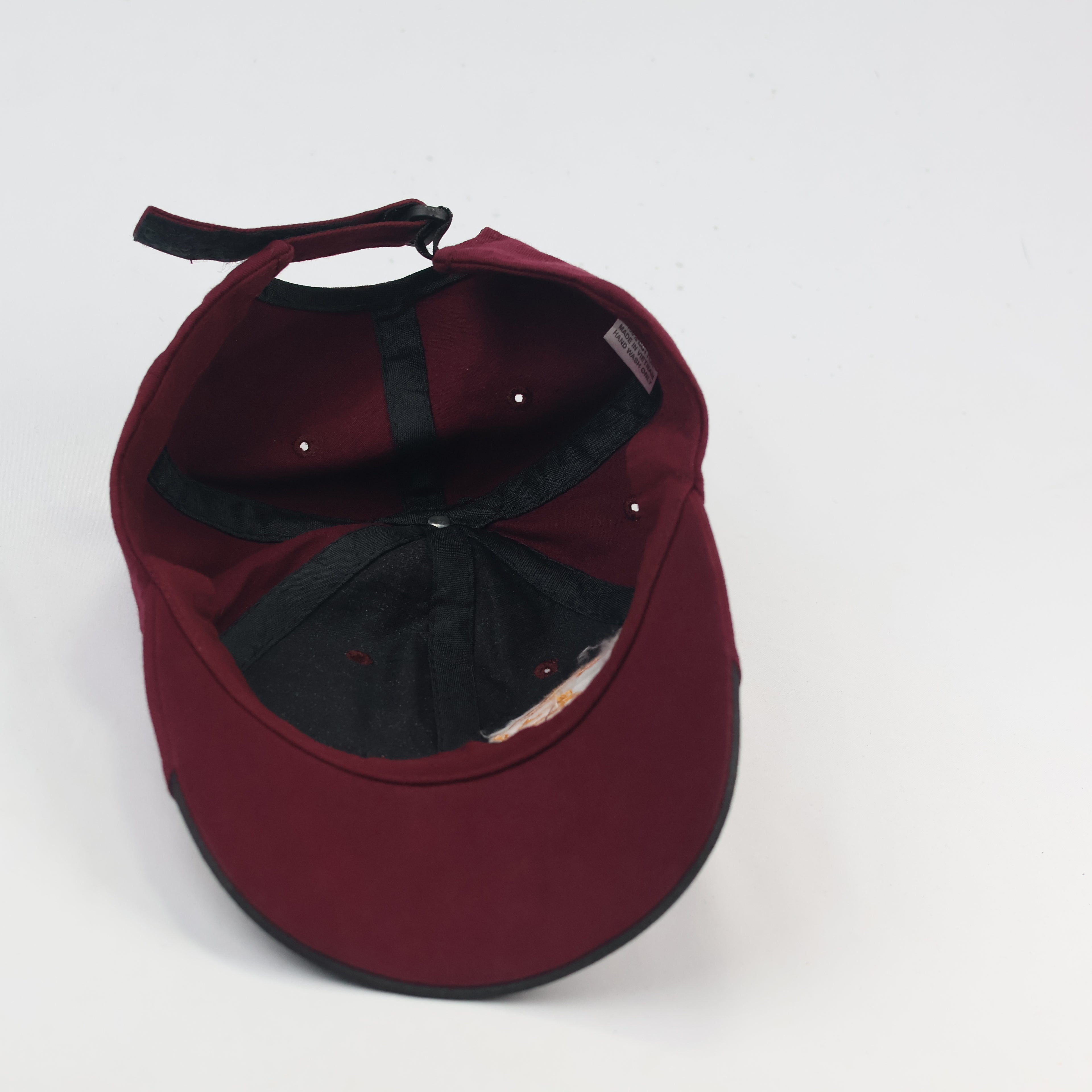Burgundy Bambou Embroidered Cap – Big Cat Logo Baseball Hat