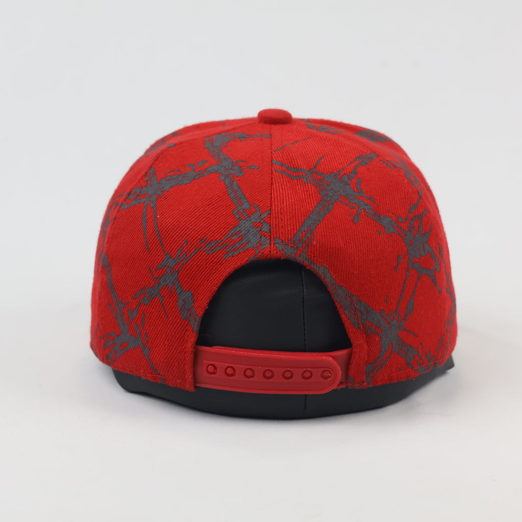 Red Monster Claw Graphic Hat – Adjustable Streetwear Thrifted Baseball Cap