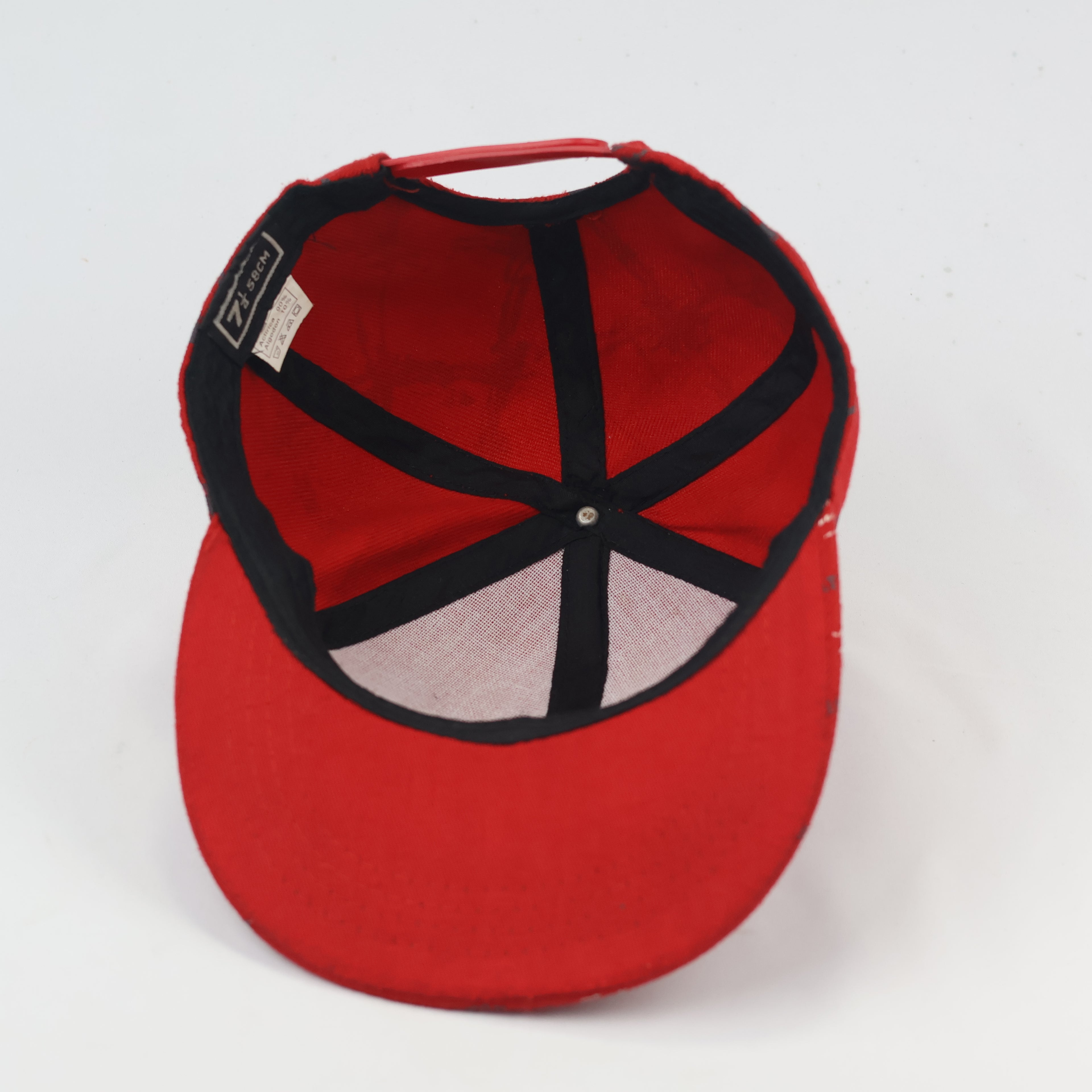 Red Monster Claw Graphic Hat – Adjustable Streetwear Thrifted Baseball Cap