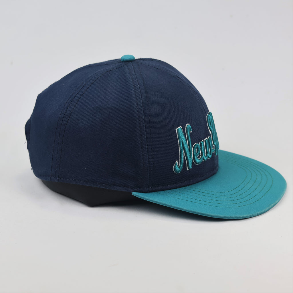 H&M New York Thrifted Baseball Cap – Navy & Teal Youth Snapback
