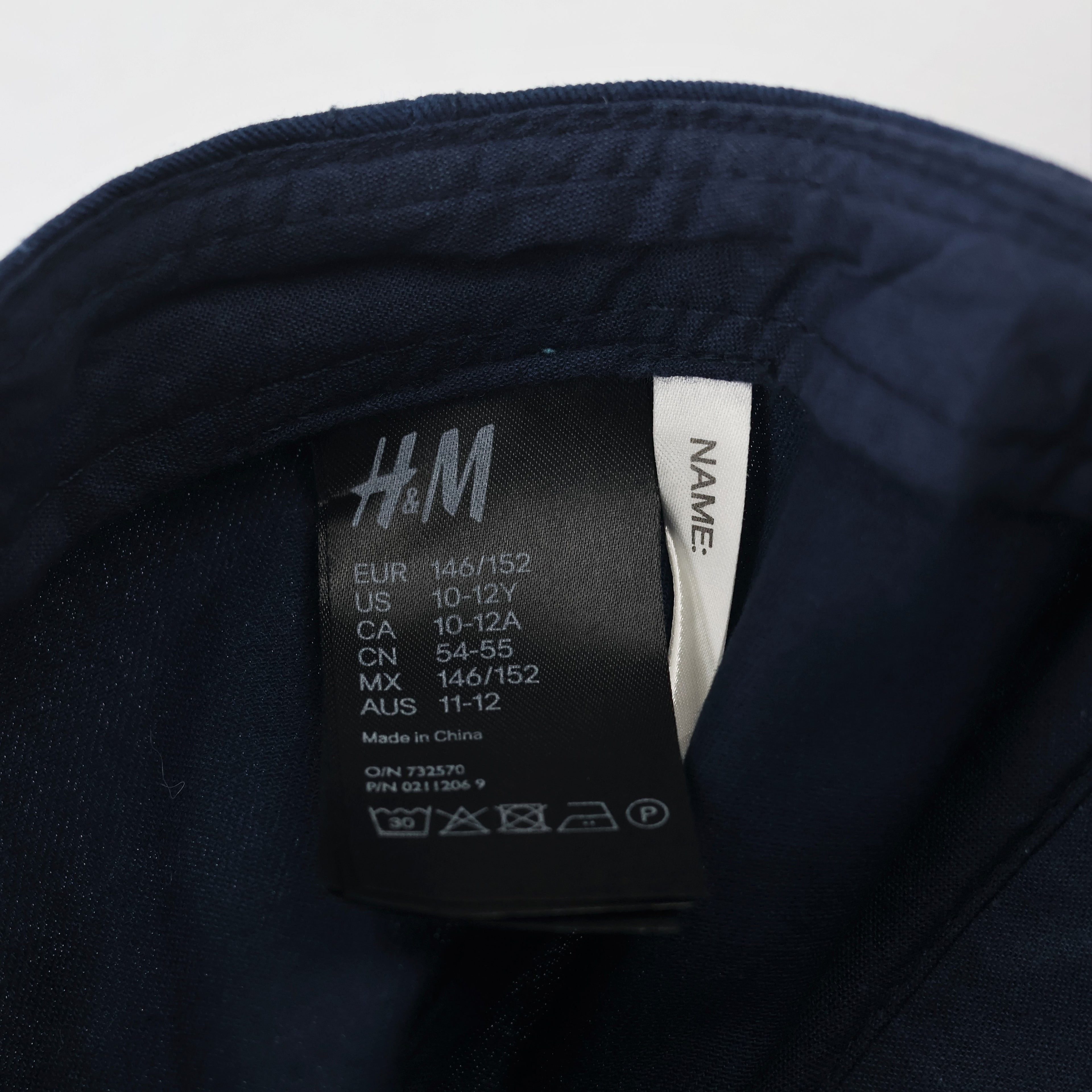 H&M New York Thrifted Baseball Cap – Navy & Teal Youth Snapback