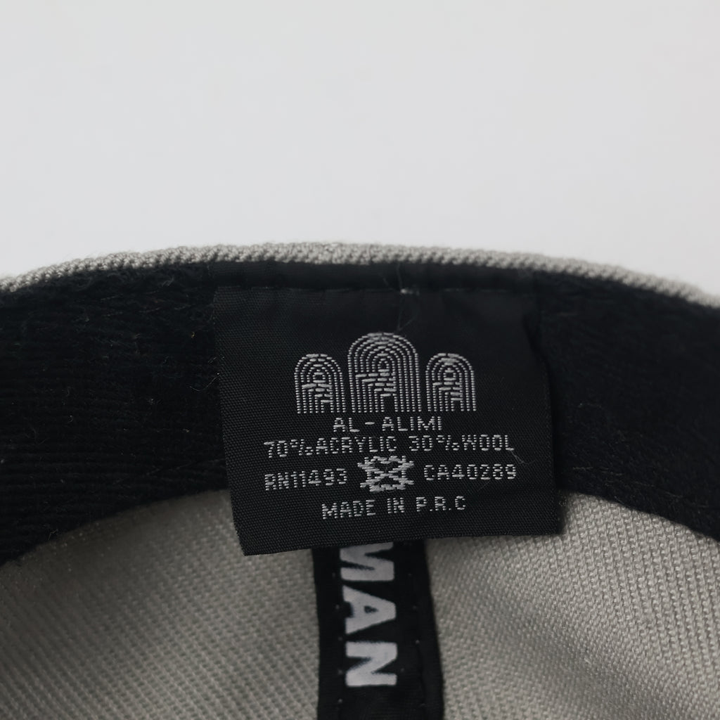 Batman Dripping Logo Thrifted Baseball Cap – Grey Graphic Snapback