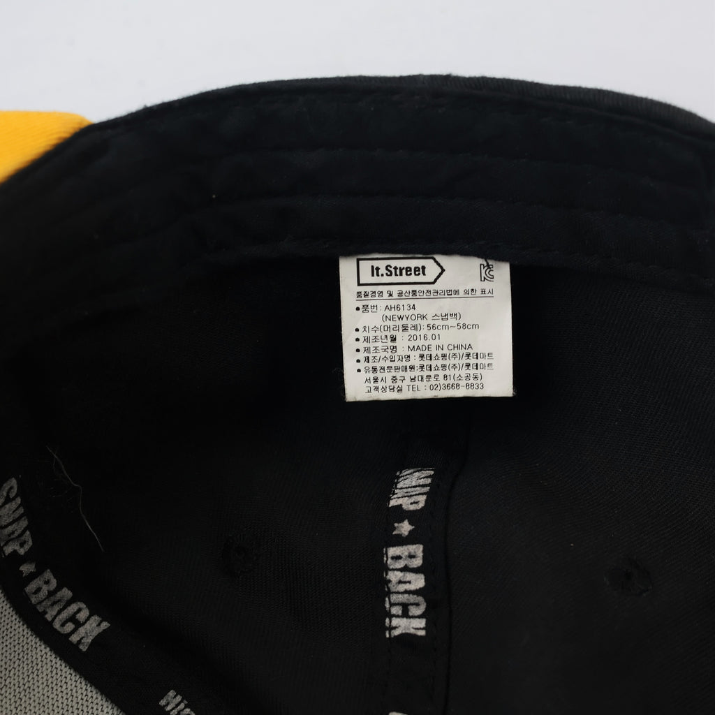 America New York Vintage Thrifted Baseball Hat – Adjustable Yellow Brim Snapback