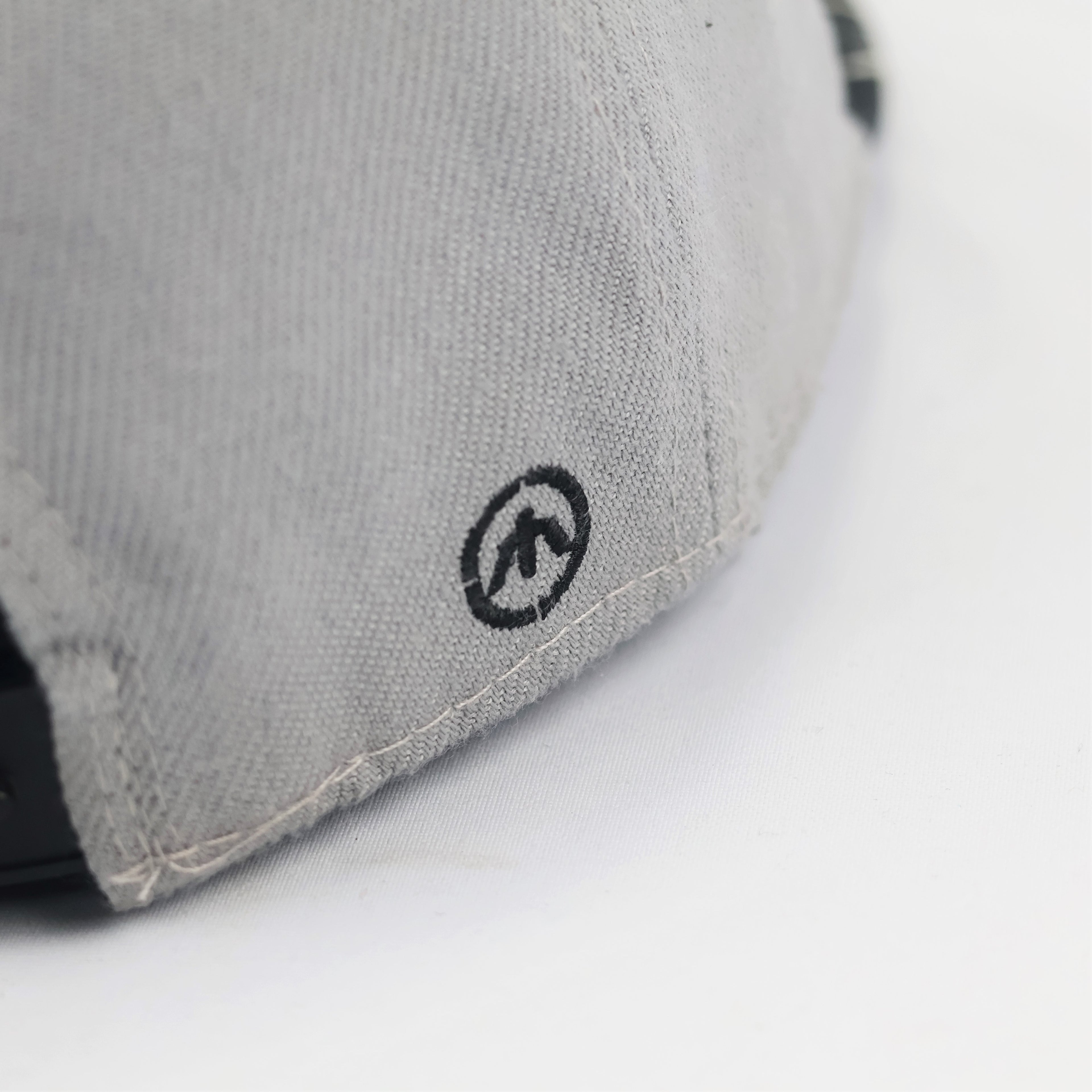 Streetwear Grey Floral Thrifted Snapback Cap - Unisex "Sick" Embroidery