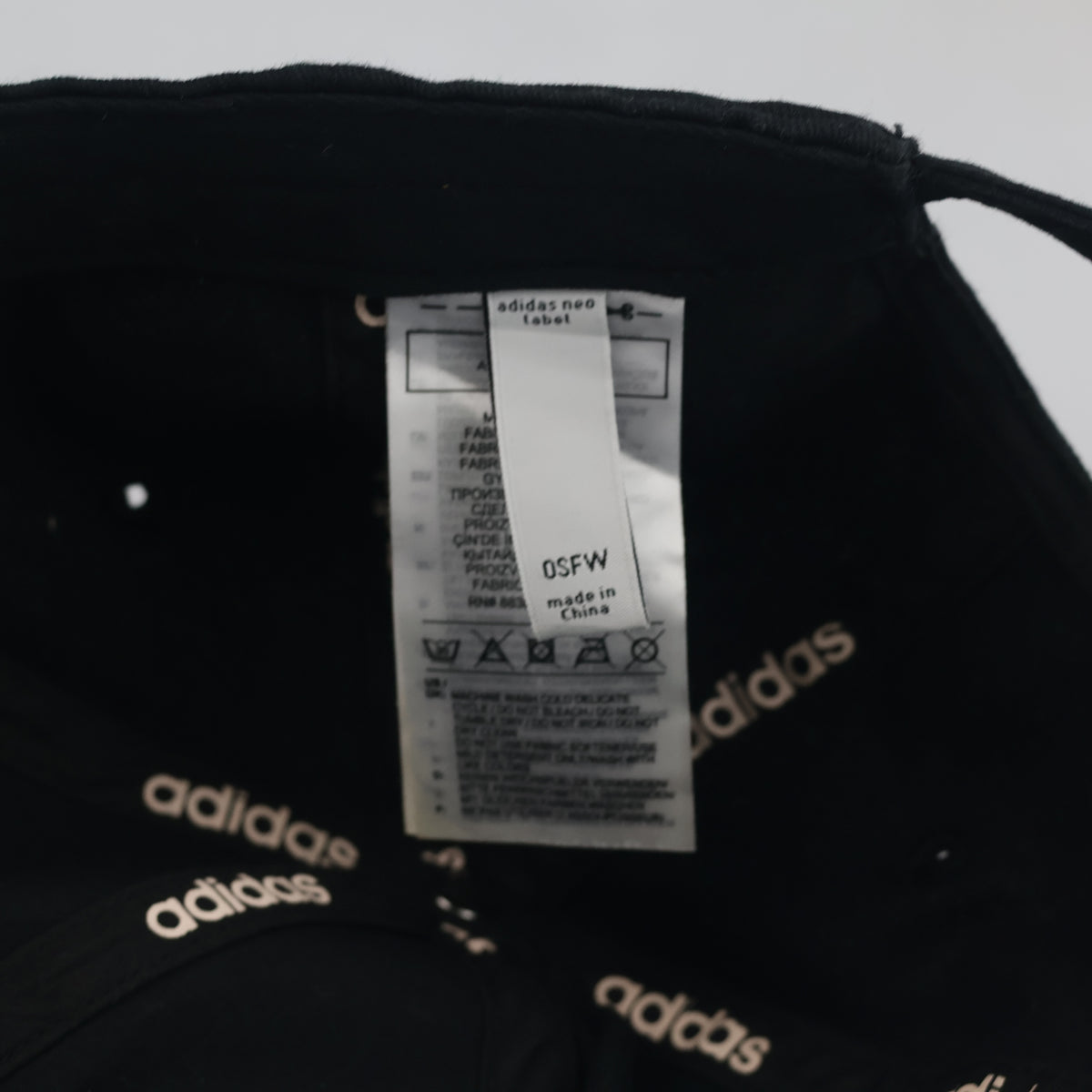 Thrifted Adidas Black Embroidered Strapback Cap (56-57cm) | 10510