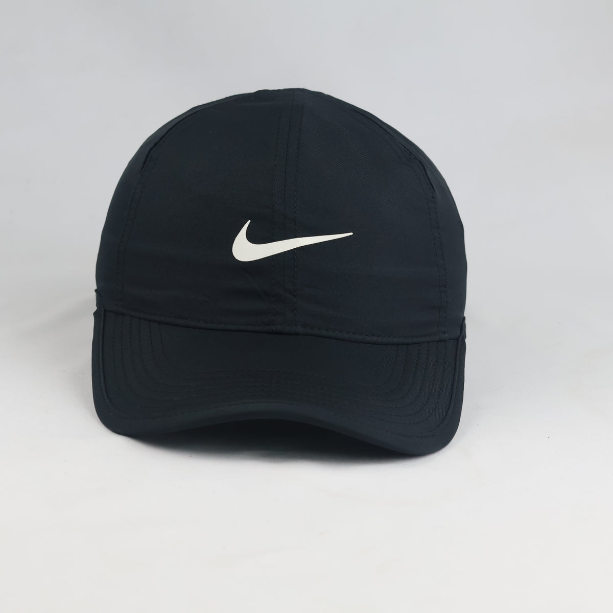 Thrifted Nike Black Swoosh Dri-FIT Running Cap (56-57cm) | 10514