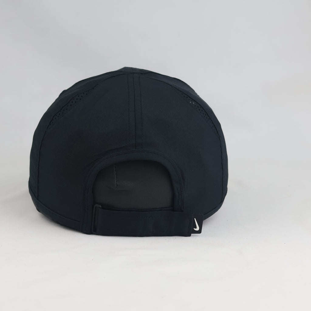 Thrifted Nike Black Swoosh Dri-FIT Running Cap (56-57cm) | 10514