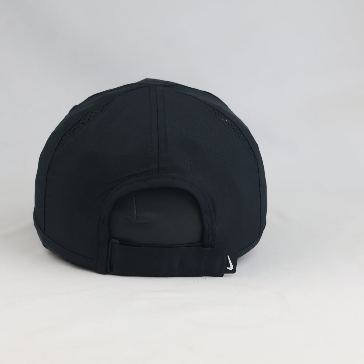 Thrifted Nike Black Swoosh Dri-FIT Running Cap (56-57cm) | 10514