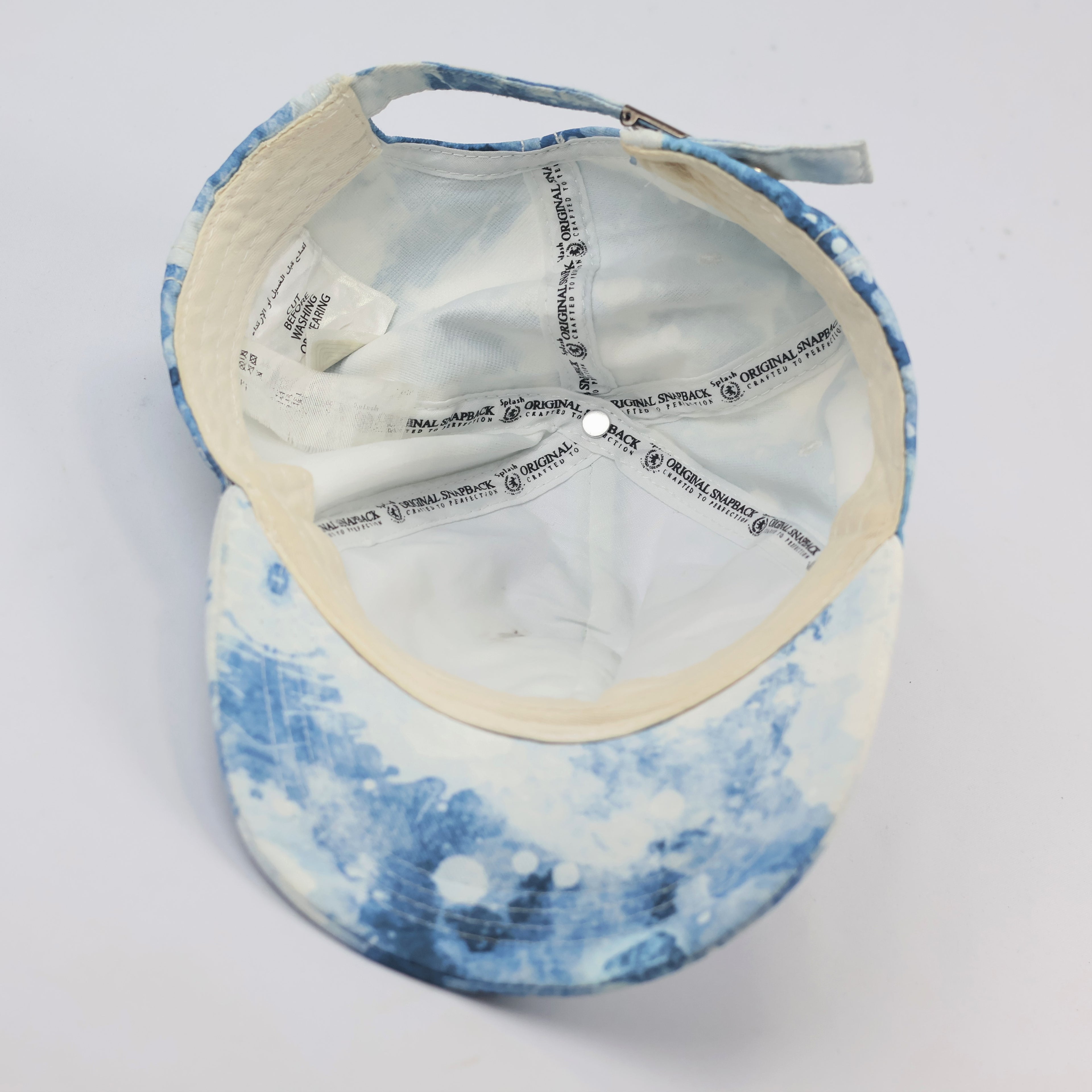 Vintage Style SF Tie-Dye Baseball Cap – Blue & White Adjustable Hat