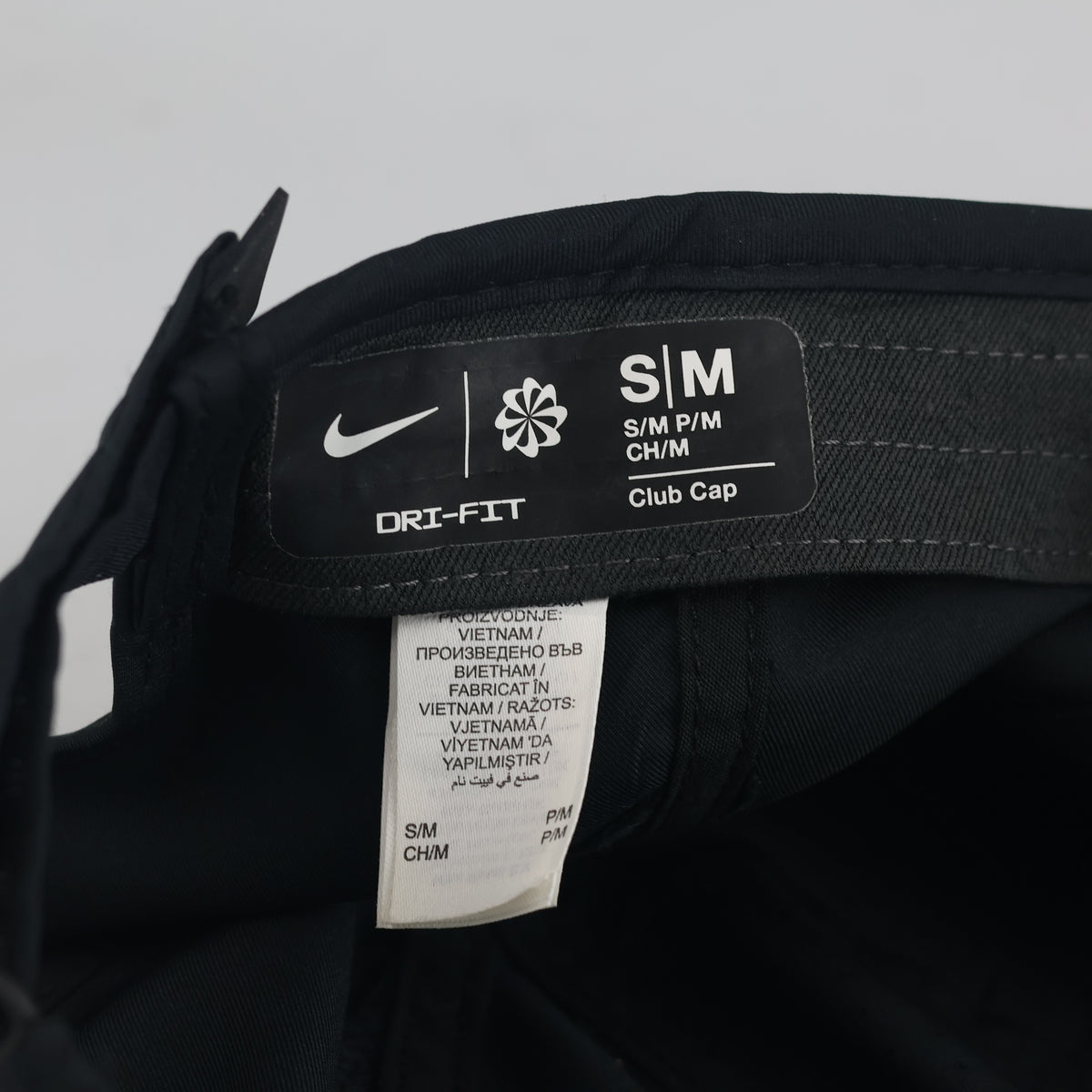 Thrifted Nike Black Swoosh Dri-FIT Running Cap (56-57cm) | 10514