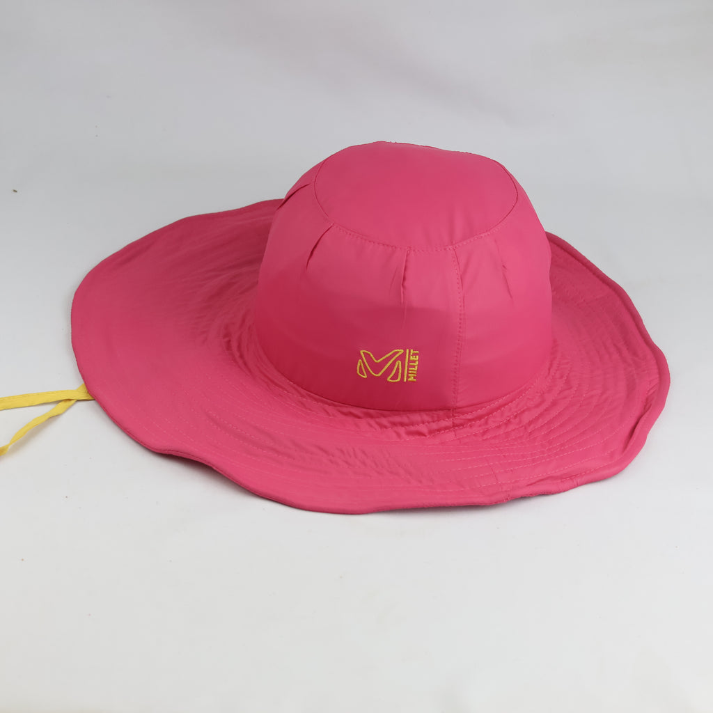 Thrifted Millet Bright Pink Wide Brim Sun Hat (57cm)
