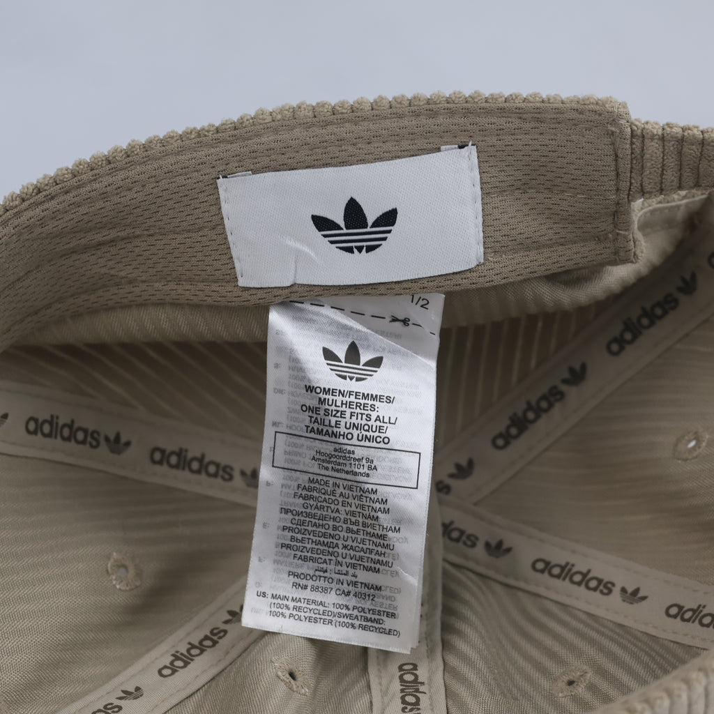 Thrifted Adidas Originals Tan Corduroy Strapback Cap (56-57cm) | 10513