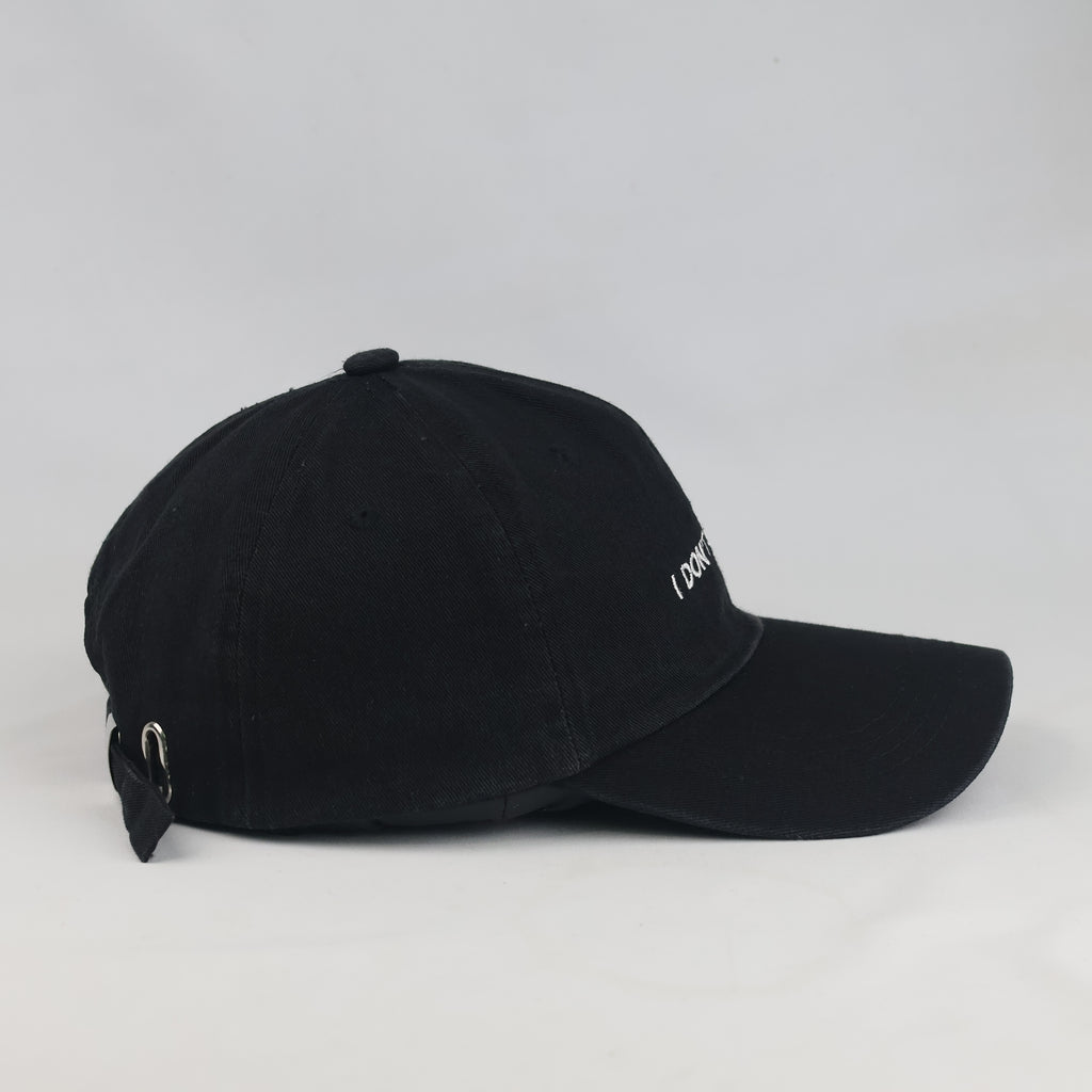 Thrifted Minimalist Black Quote Baseball Cap (56-57cm) | 10580
