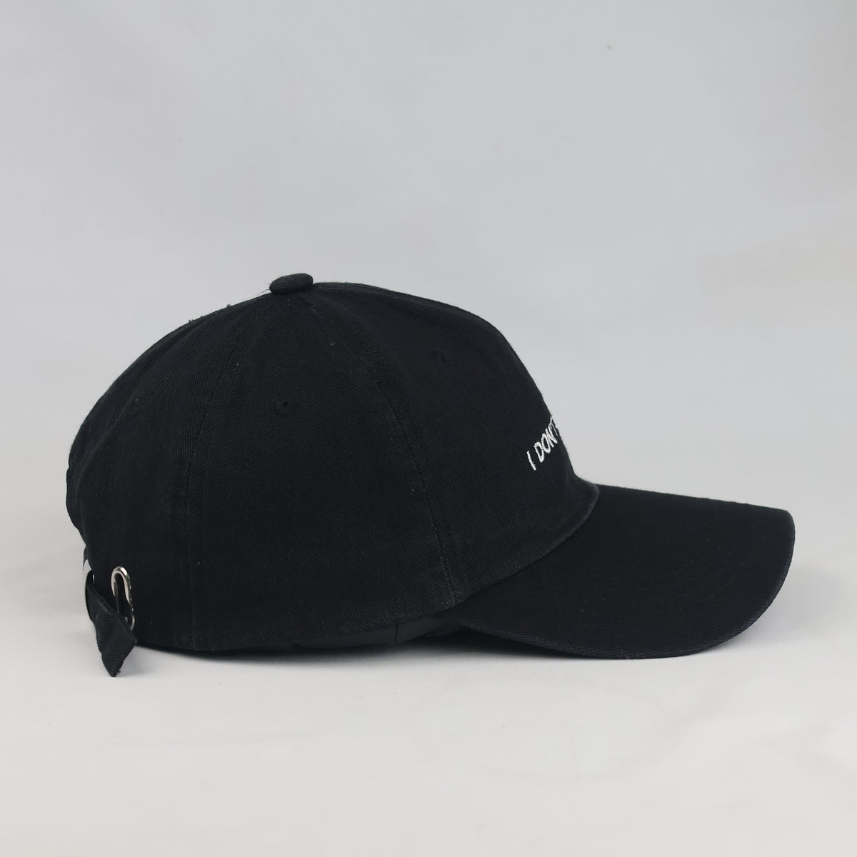 Thrifted Minimalist Black Quote Baseball Cap (56-57cm) | 10580