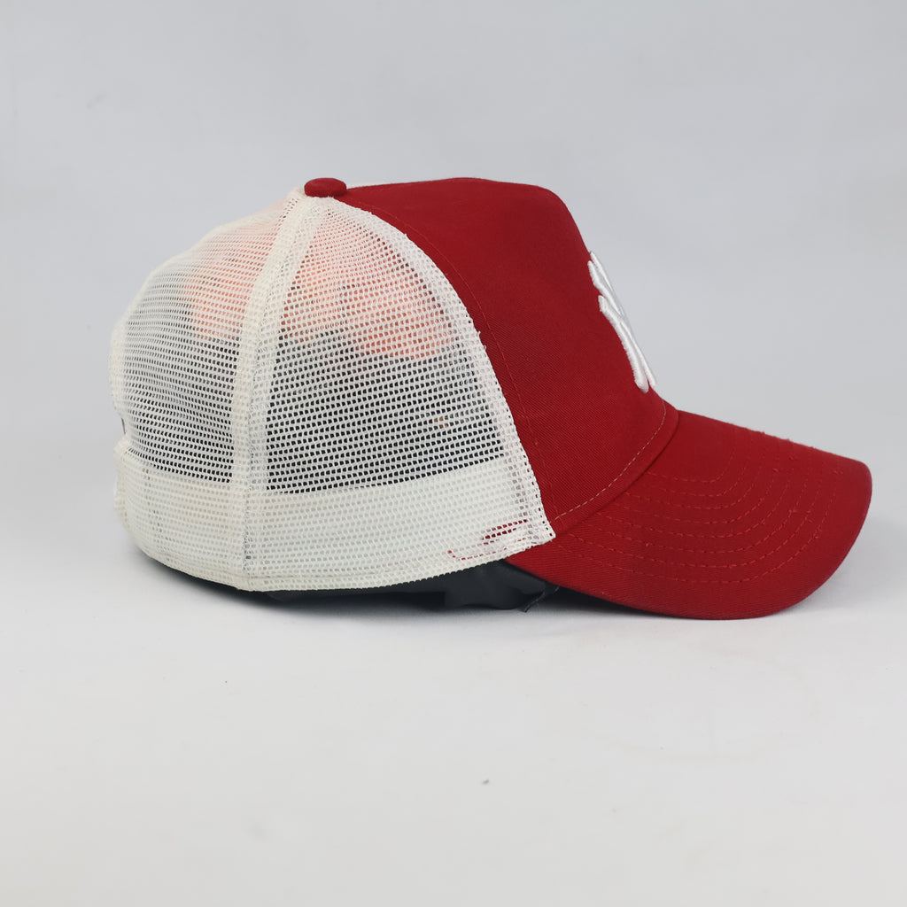 Thrifted New York Yankees Red & White Snapback Cap (56-58cm) | 10523