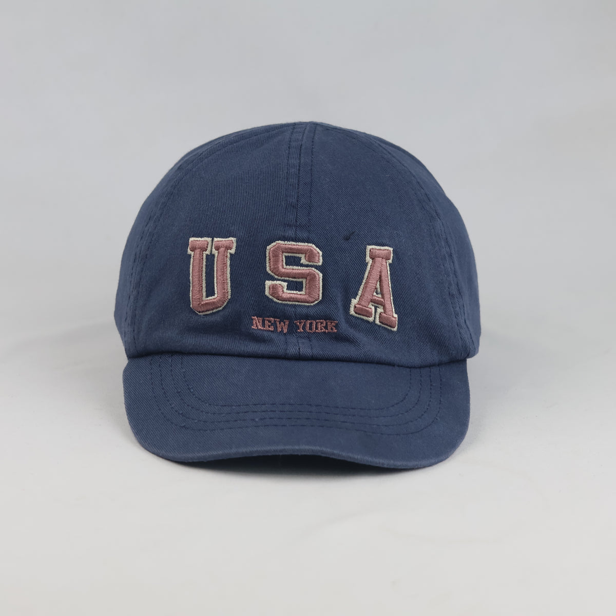 Thrifted Zara Cotton Blue Baseball Cap with US Flag (54-56cm) | 10526